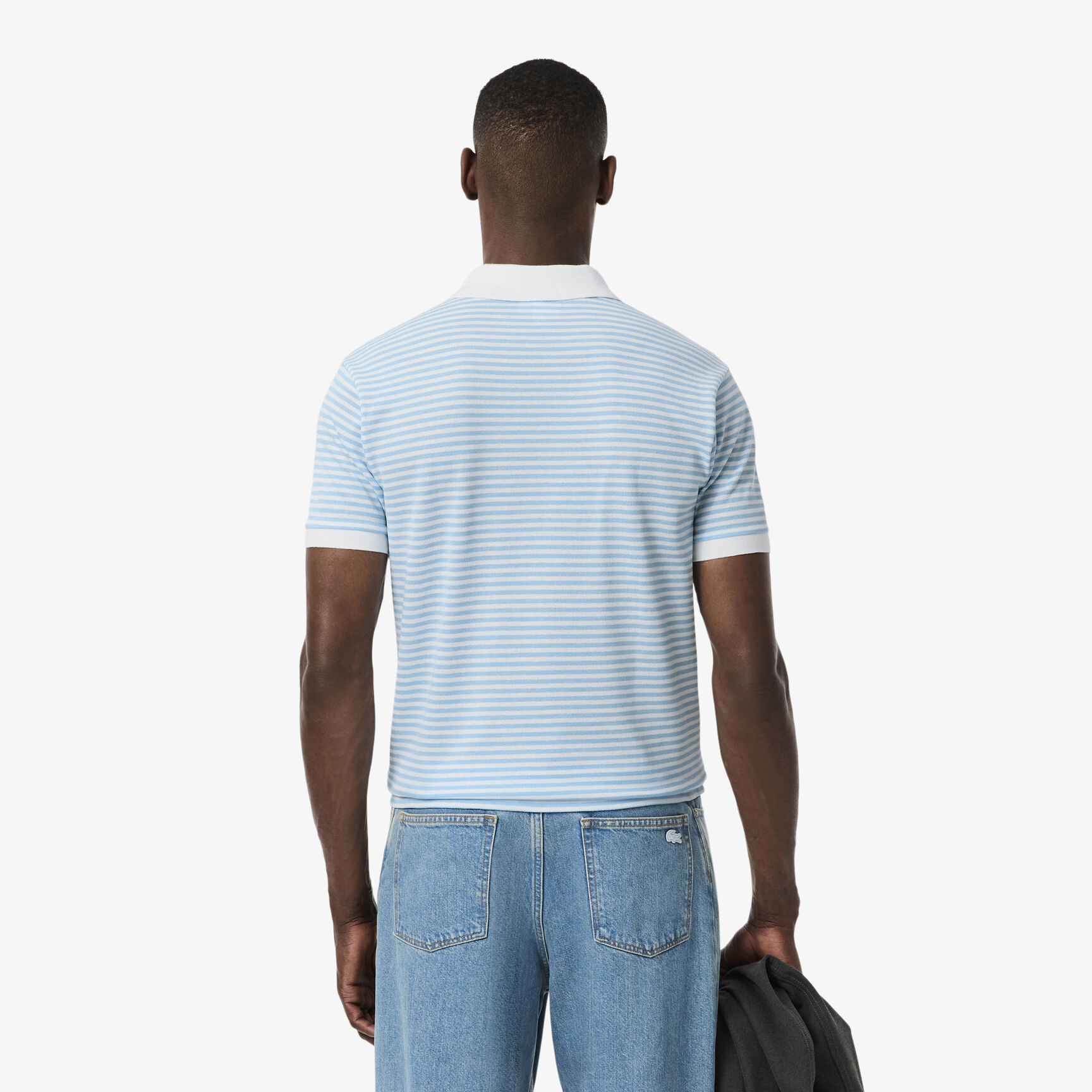 Classic Fit L.12.12 Striped Petit Pique Polo Shirt