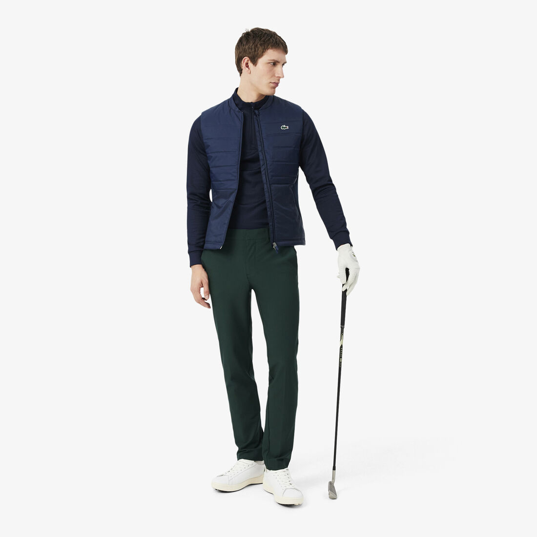 lacoste sport quilted vest