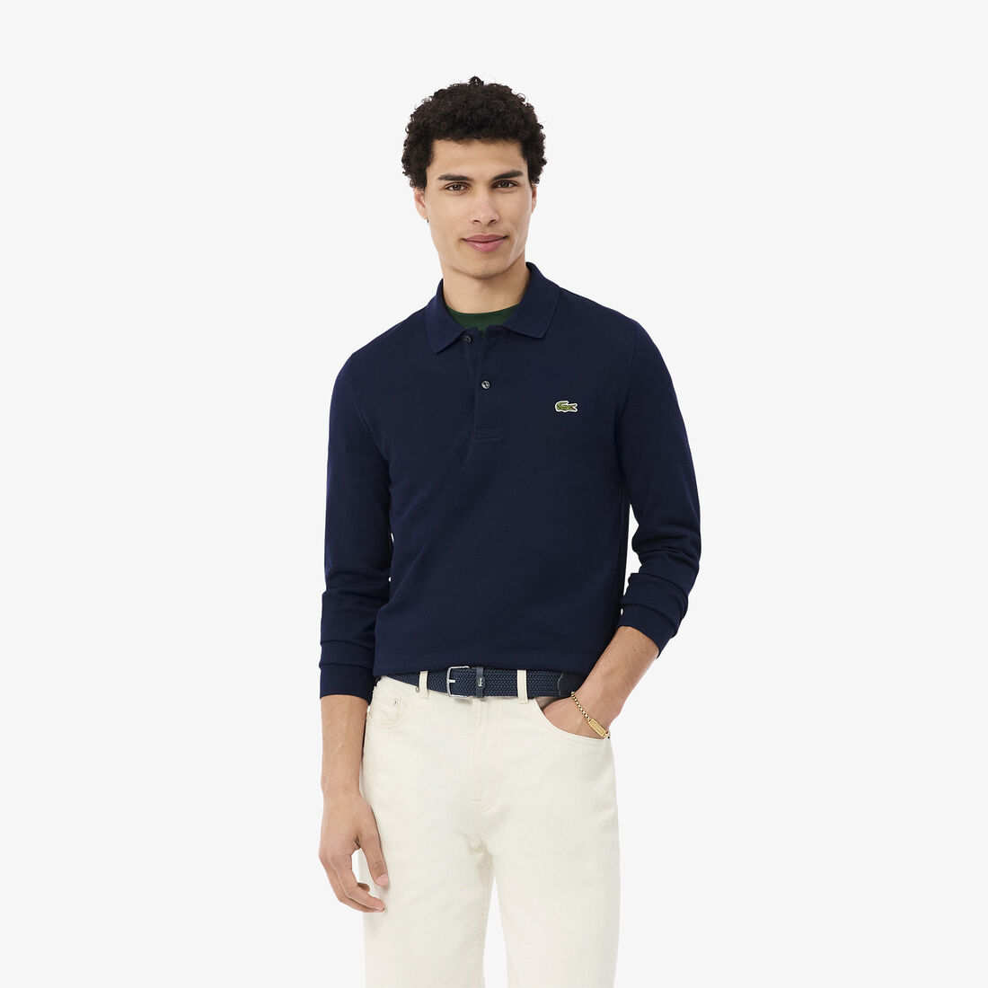 lacoste stretch canvas strap belt