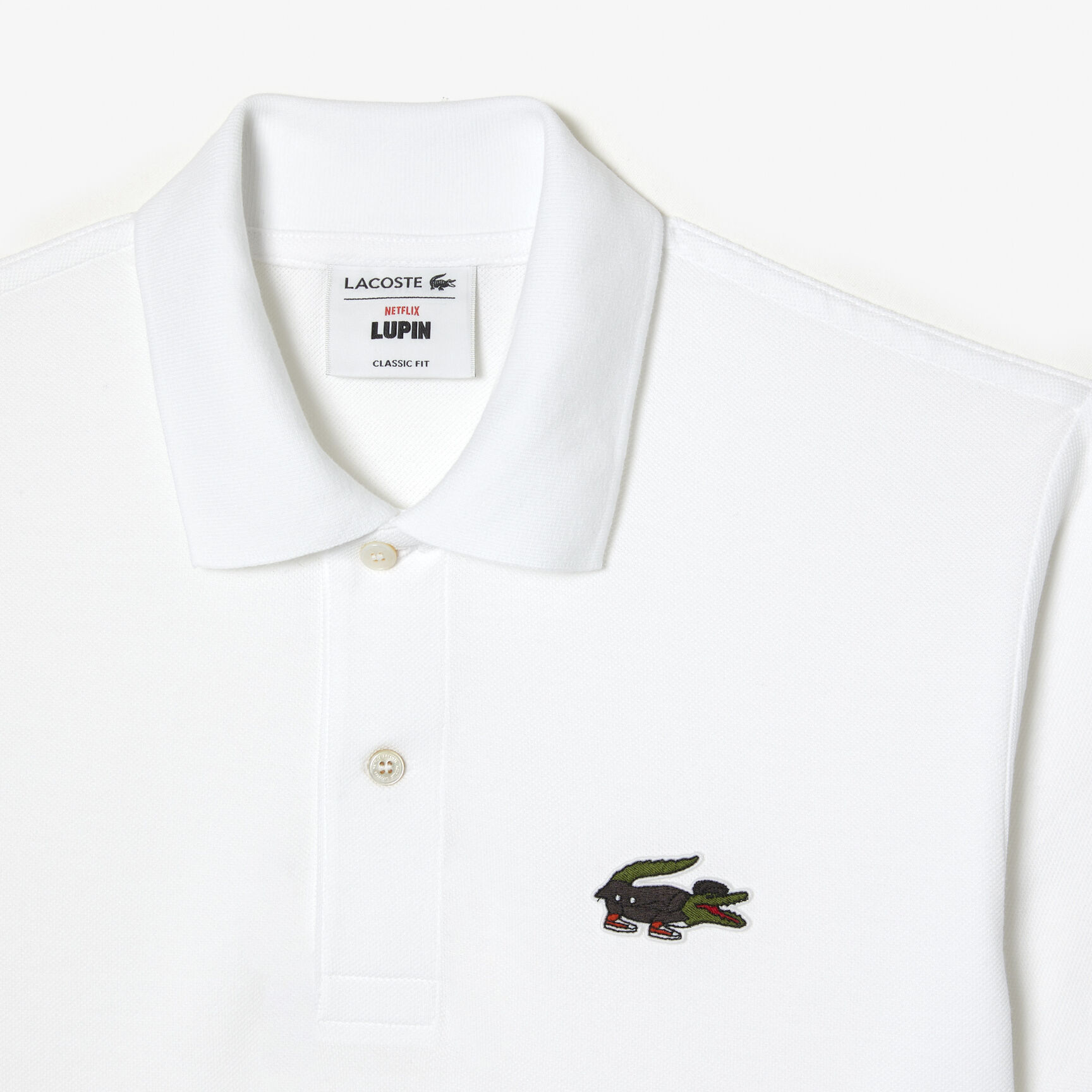 تيشيرت بولو قطن عضوي للرجال مجموعة Lacoste x Netflix