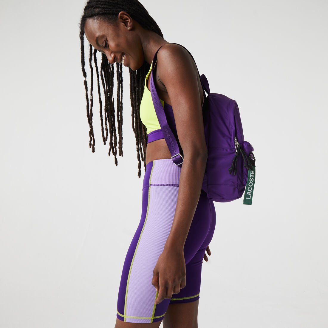 Women's Lacoste Signature Patch Branded Puller Backpack Women's Lacoste Signature Patch Branded Puller Backpack