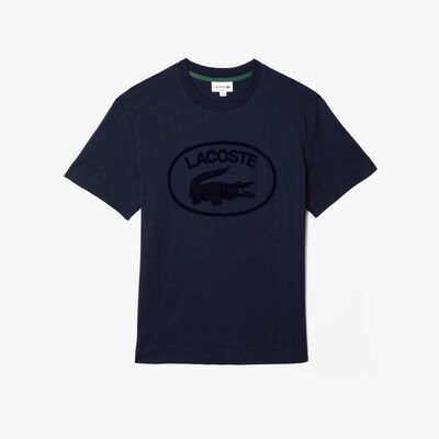 Men's Lacoste Relaxed Fit Tone-on-tone Branded Cotton T-shirt