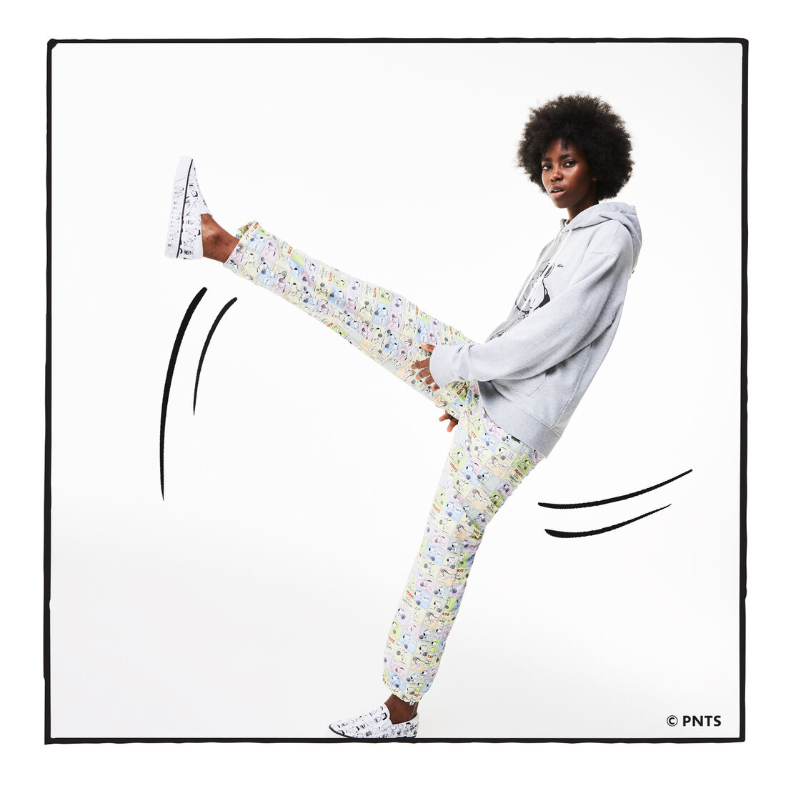 بنطلون رياضي بطبعة خفيفة من Lacoste x Peanuts للجنسين بنطلون رياضي بطبعة خفيفة من Lacoste x Peanuts للجنسين