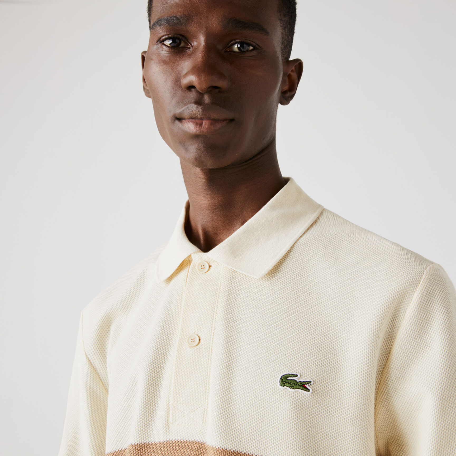 Men’s Lacoste Classic Fit Striped Cotton Polo Shirt