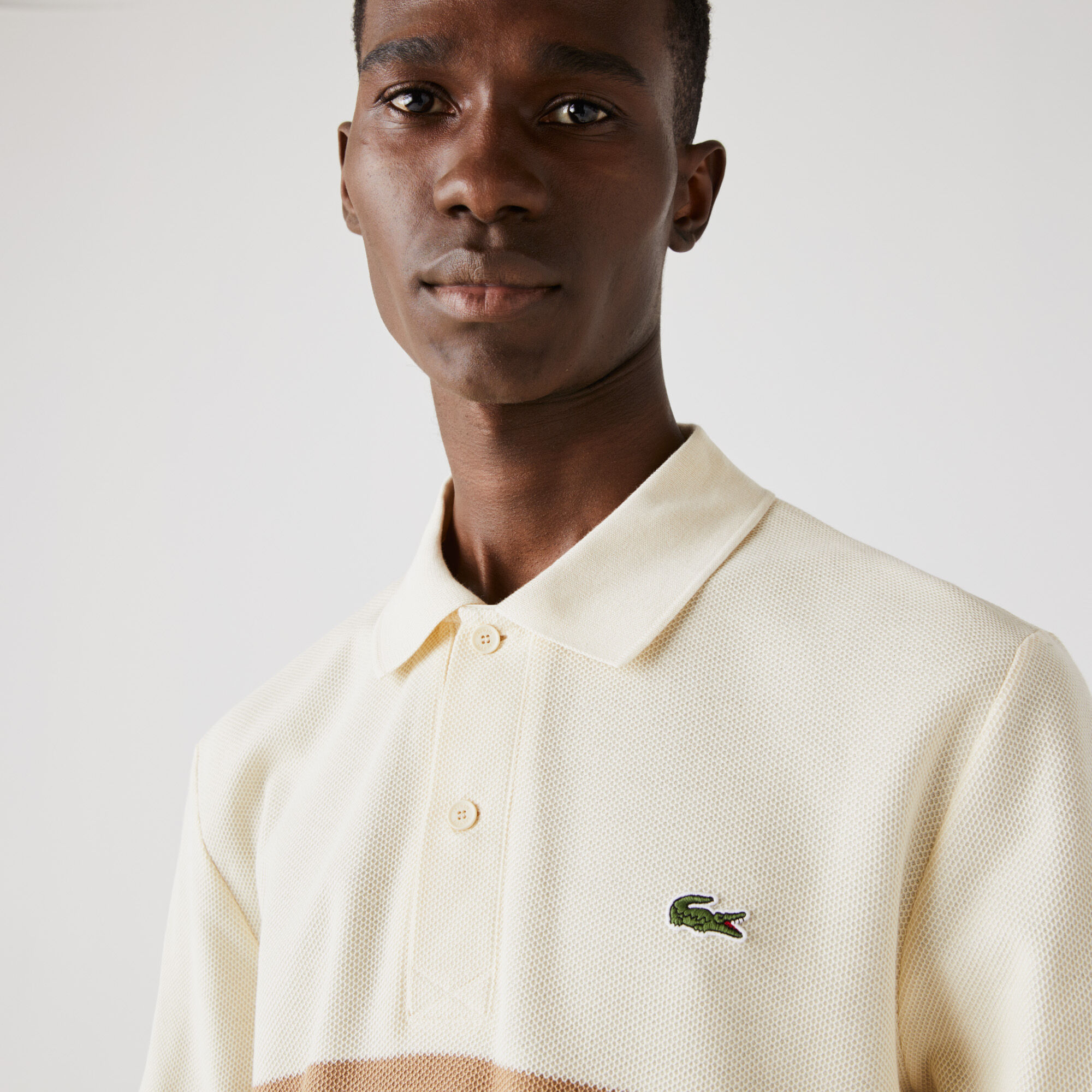 Men’s Lacoste Classic Fit Striped Cotton Polo Shirt Men’s Lacoste Classic Fit Striped Cotton Polo Shirt