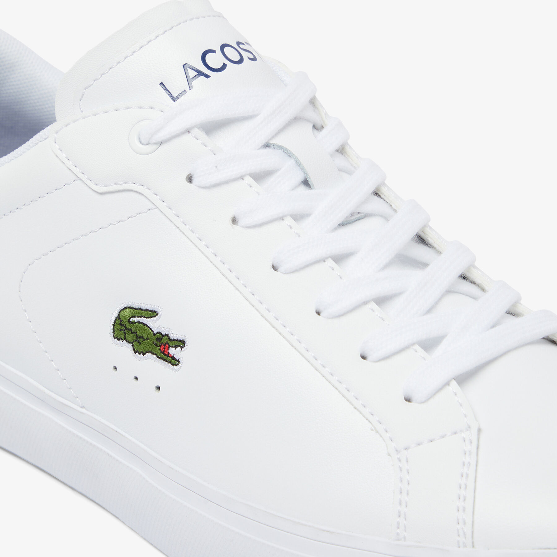 Men's Powercourt Logo Tongue Leather Trainers