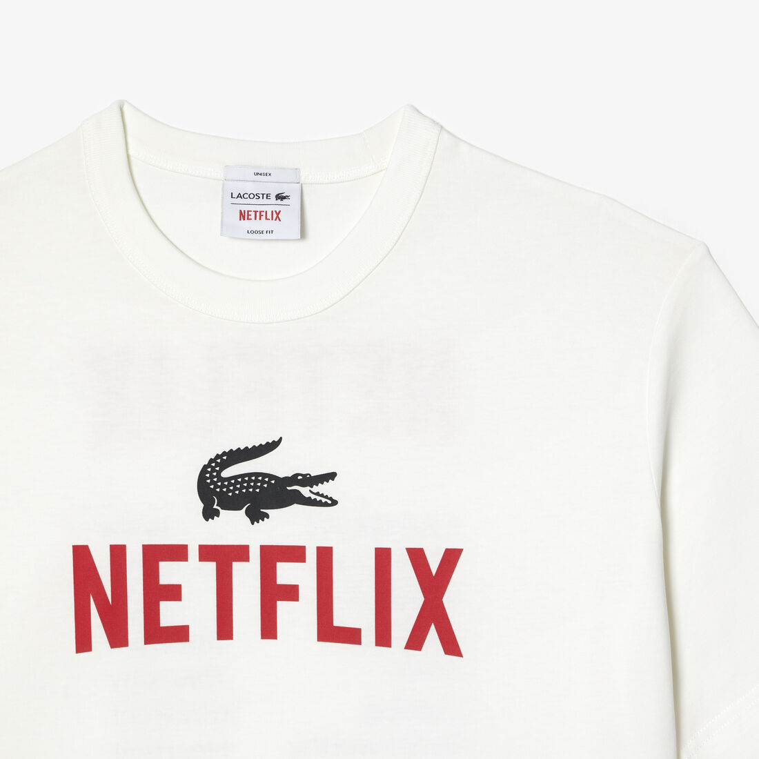 Unisex Lacoste x Netflix Loose Fit Organic Cotton T-shirt Unisex Lacoste x Netflix Loose Fit Organic Cotton T-shirt