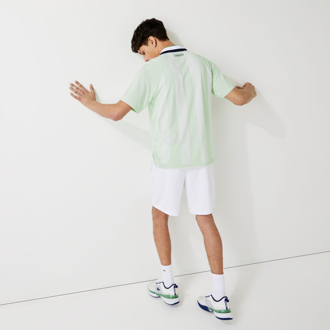 Men's Lacoste SPORT Seamless Open Collar Jacquard Polo Shirt Men's Lacoste SPORT Seamless Open Collar Jacquard Polo Shirt