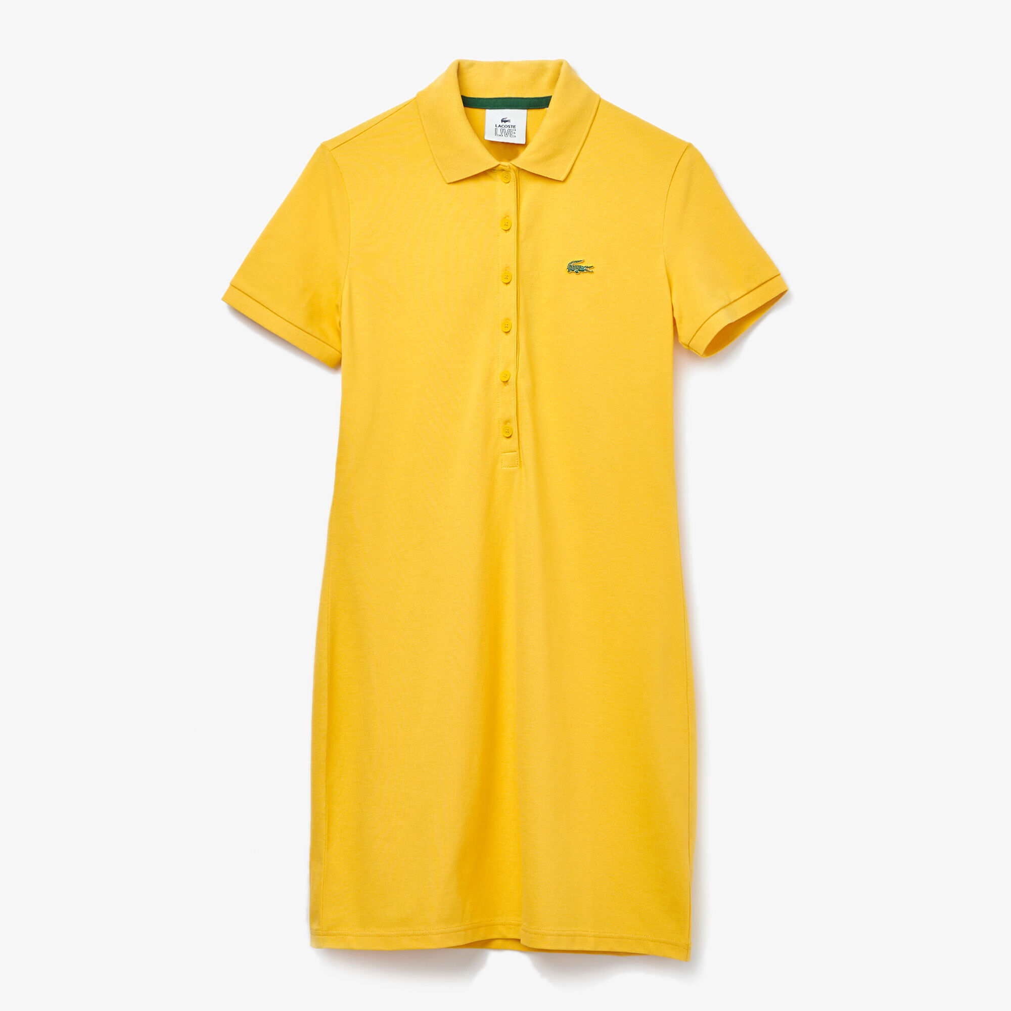 فستان بولو بيكيه القطن المرن مجموعة Lacoste LIVE للنساء فستان بولو بيكيه القطن المرن مجموعة Lacoste LIVE للنساء