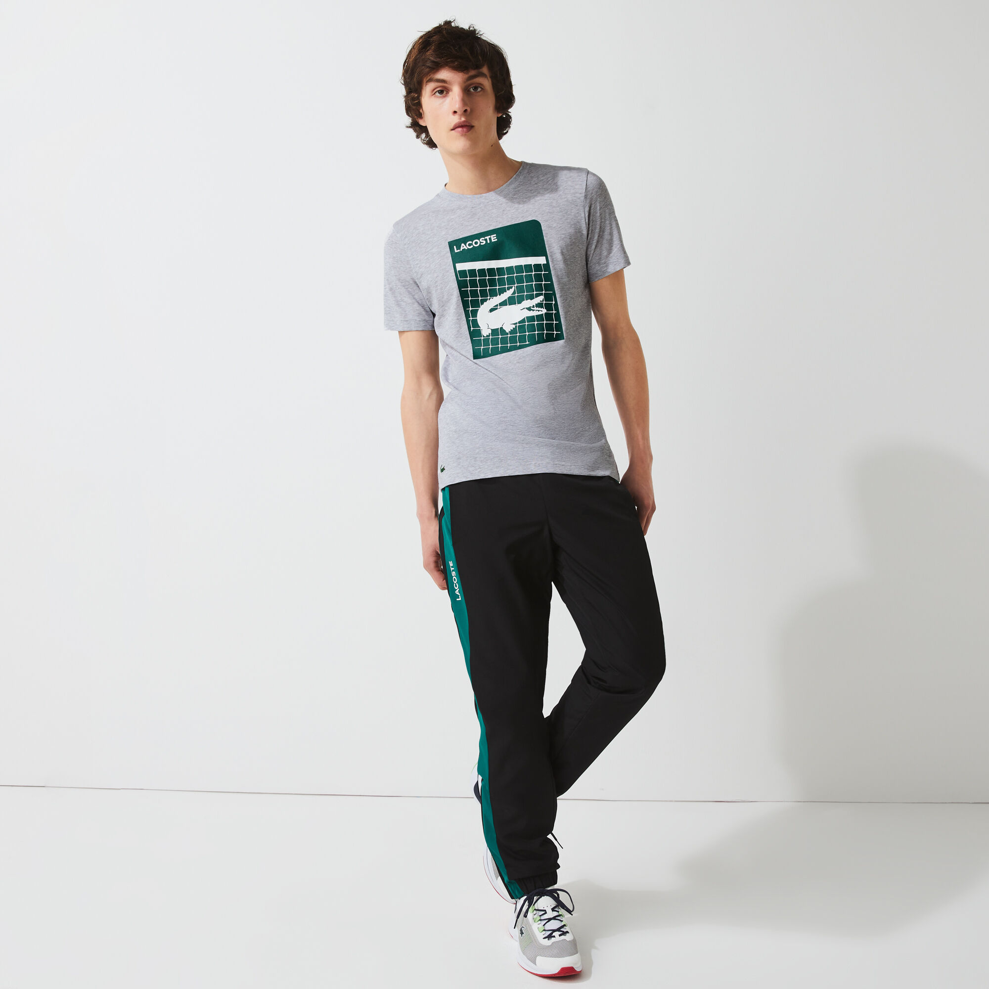 تي شيرت مسامي للرجال مع طباعة ثلاثية الأبعاد مجموعة Lacoste SPORT تي شيرت مسامي للرجال مع طباعة ثلاثية الأبعاد مجموعة Lacoste SPORT