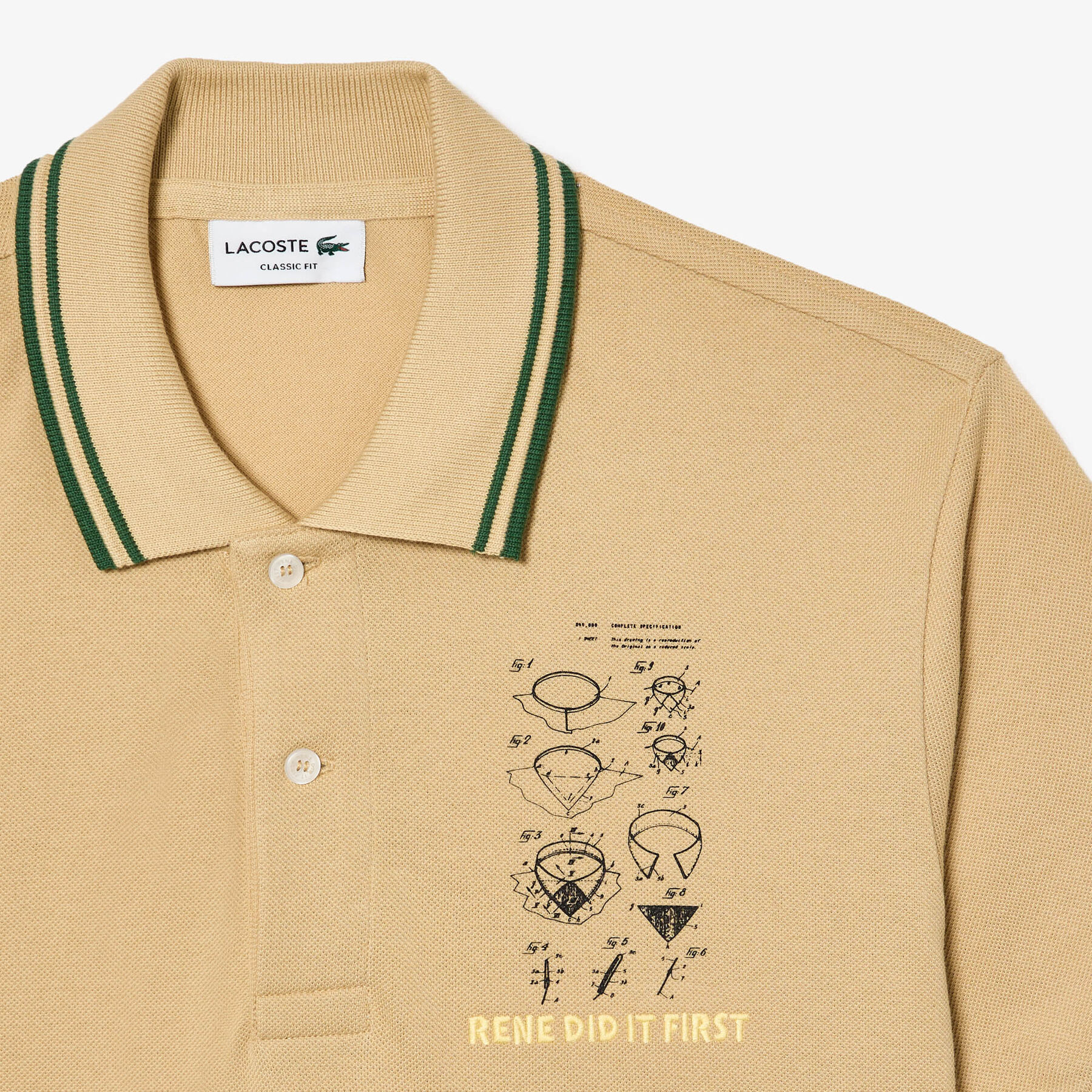 lacoste original l 12 12 embroidered patent cotton polo shirt