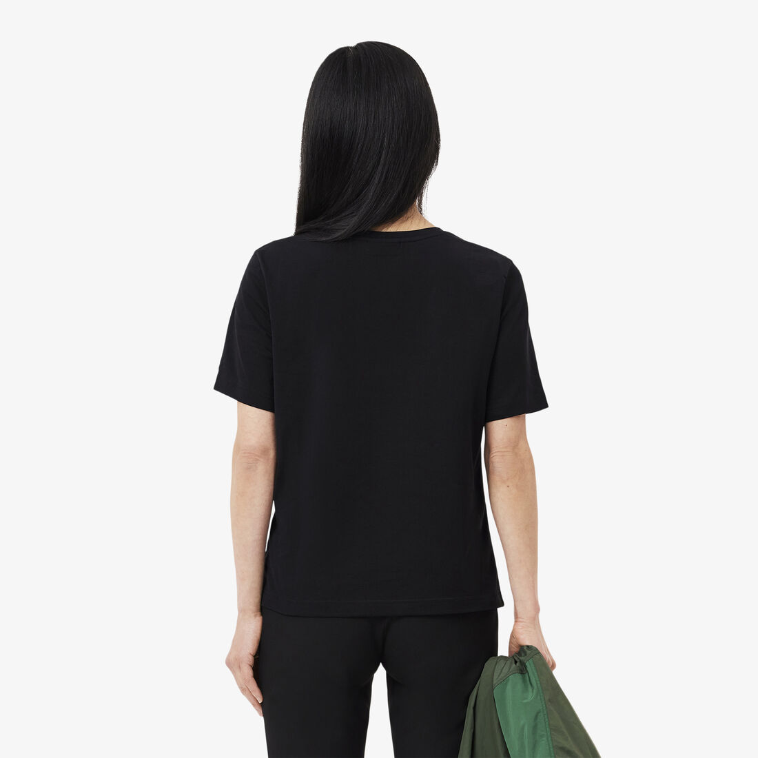 تي شيرت مريح من القطن الناعم برقبة على شكل حرف V تي شيرت مريح من القطن الناعم برقبة على شكل حرف V