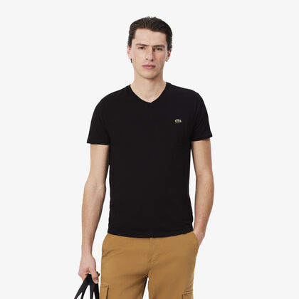 Men's V-neck Pima Cotton Jersey T-shirt