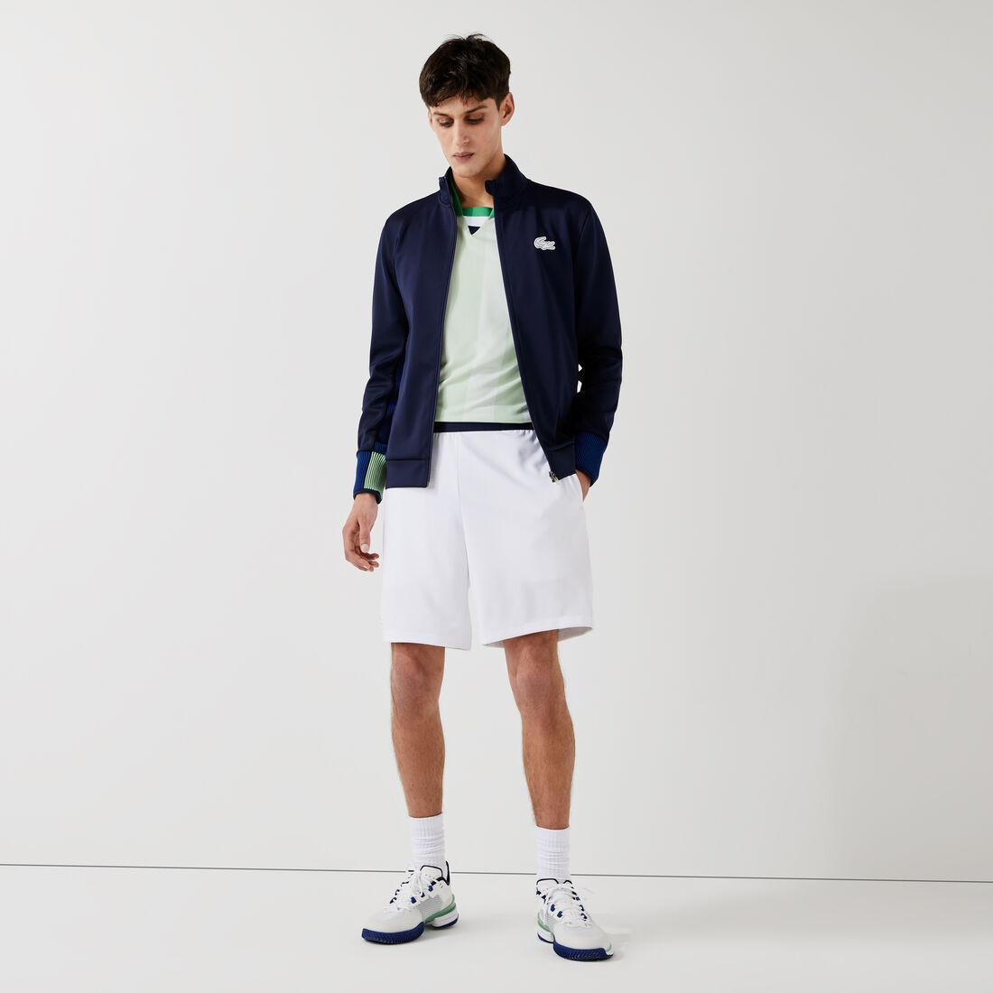 شورت جاكار بخصر مطاطي بلون مغاير للرجال مجموعة Lacoste SPORT شورت جاكار بخصر مطاطي بلون مغاير للرجال مجموعة Lacoste SPORT