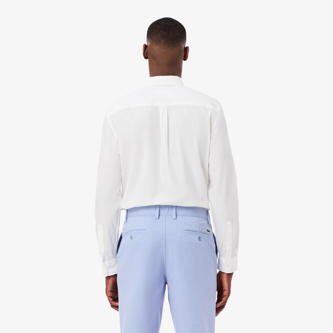 lacoste regular fit stretch poplin shirt