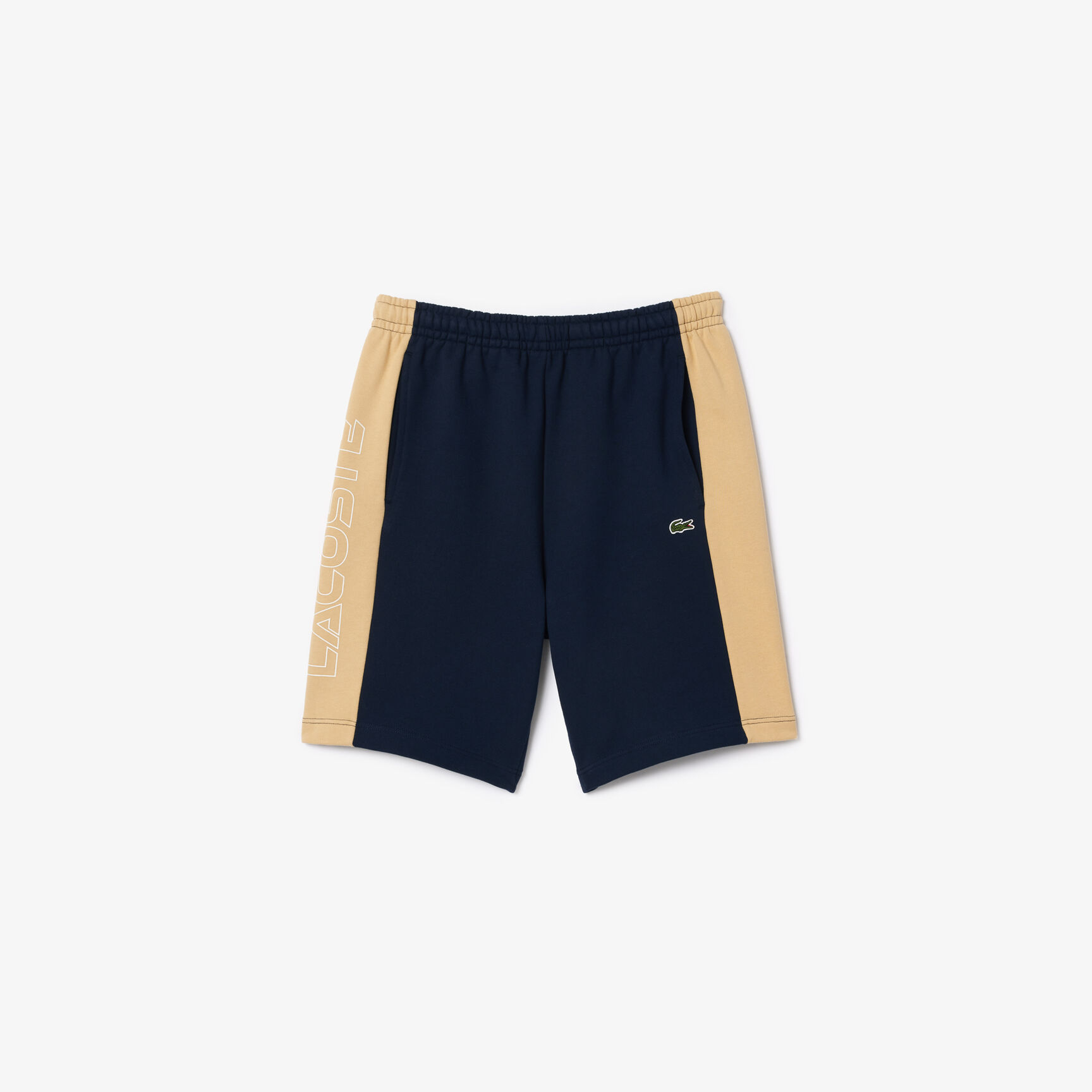 Printed Unbrushed Fleece Colourblock Jogger Shorts