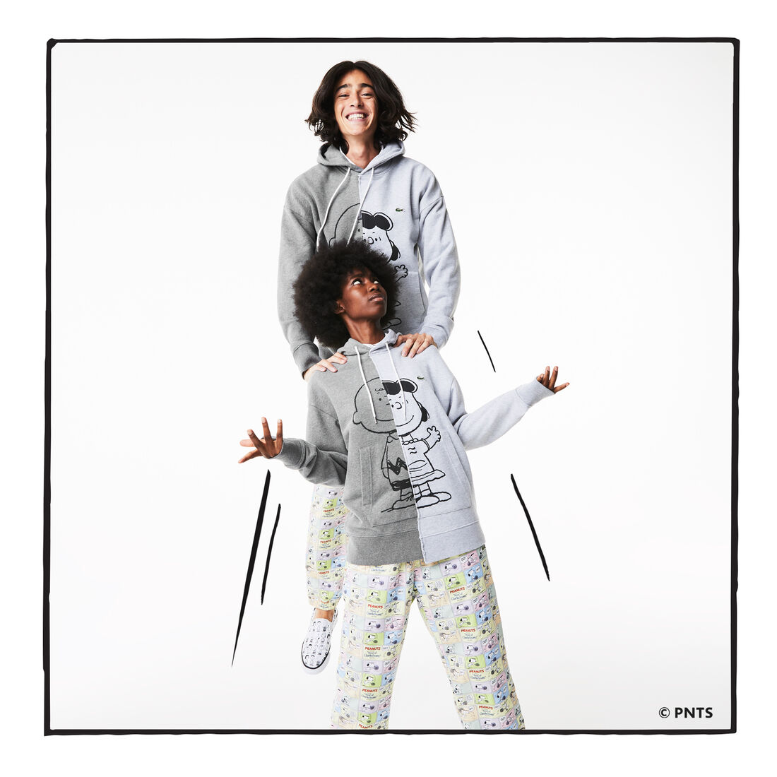 Unisex Lacoste L!VE x Peanuts Loose Fit Hooded Sweatshirt