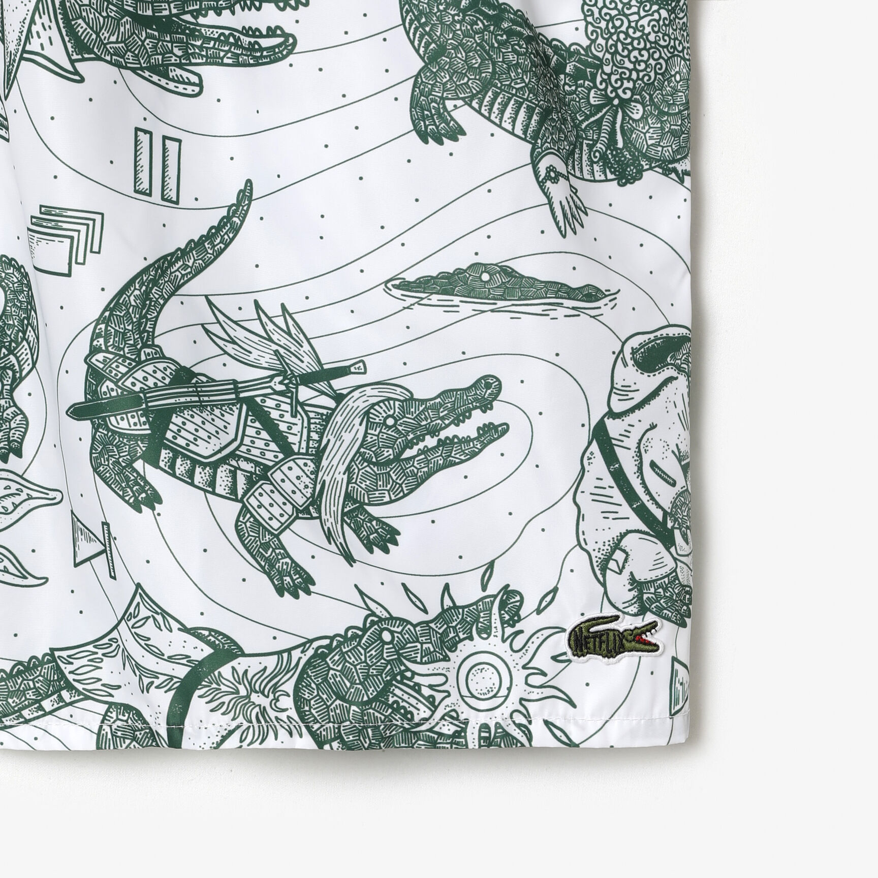 شورت سباحة مطبوع للرجال مجموعة Lacoste x Netflix