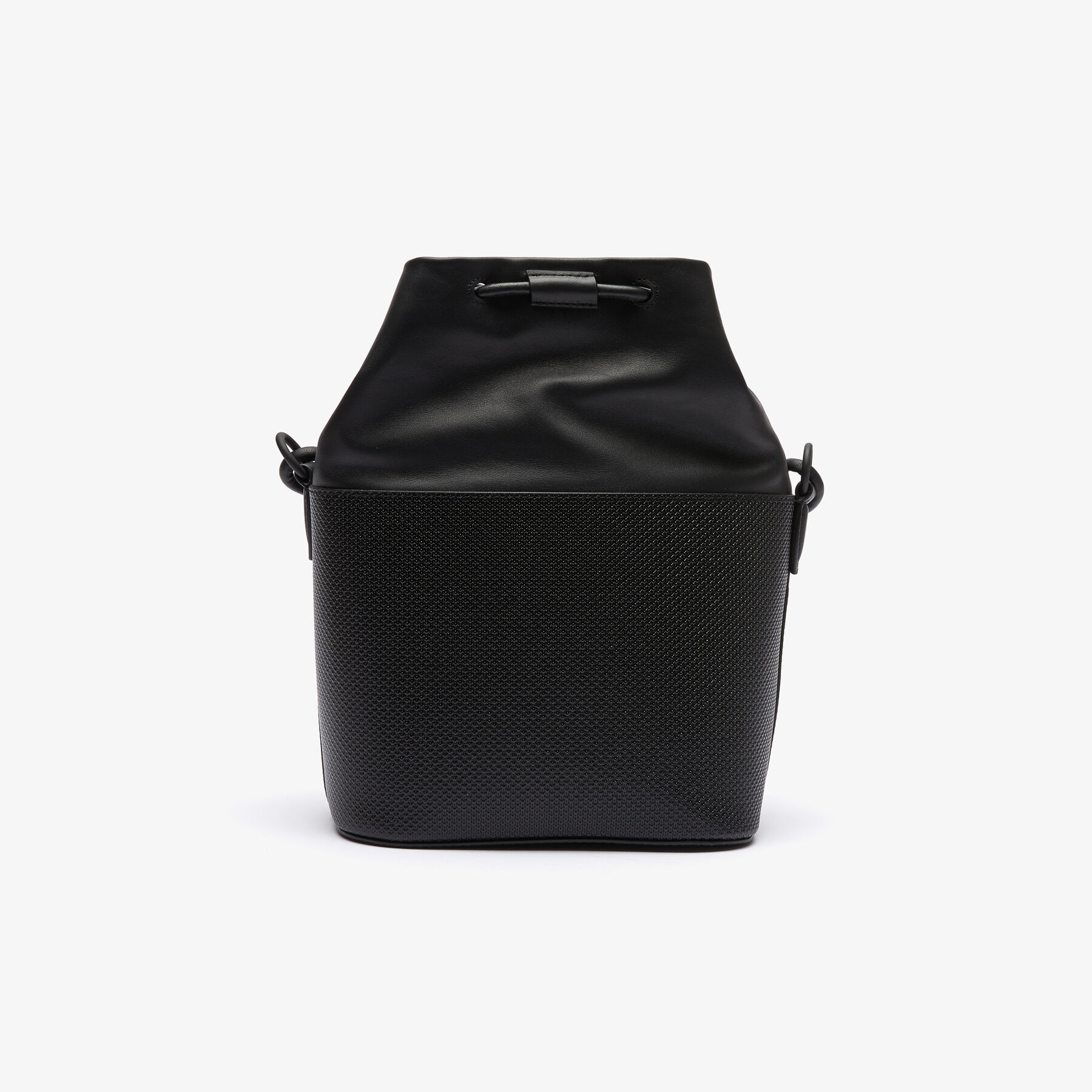 Women's Chantaco Matte Piqué Leather Drawstring Bucket Bag lacoste women s chantaco matte piqu leather drawstring bucket bag