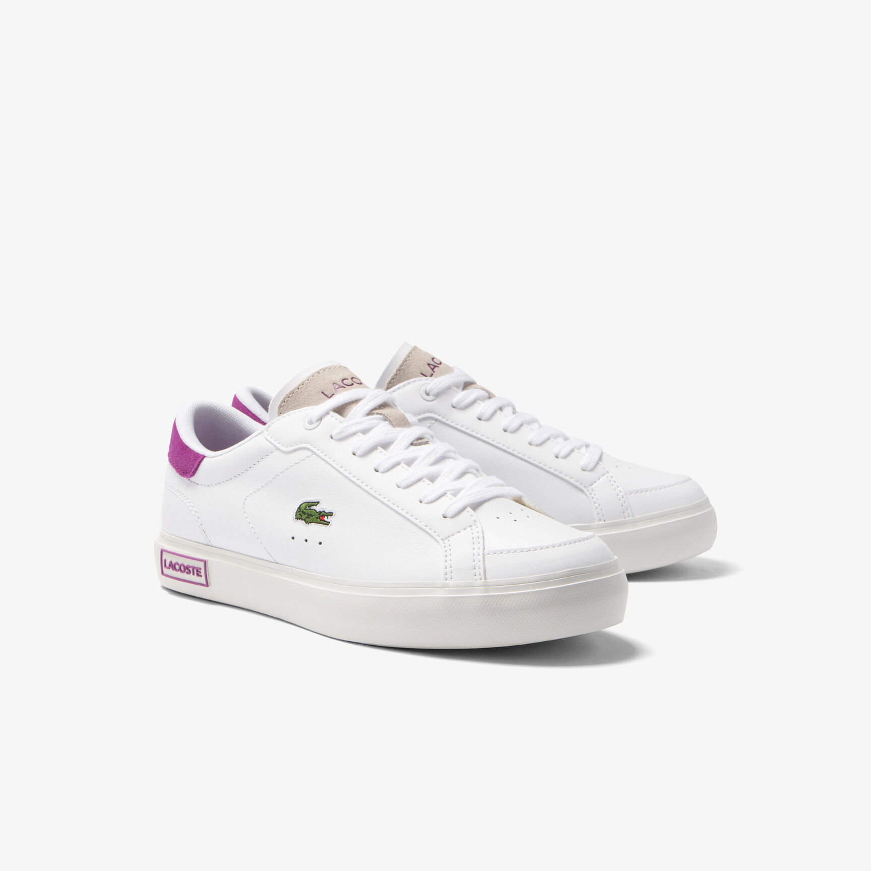 Women's Lacoste Powercourt Leather Trainers Women's Lacoste Powercourt Leather Trainers