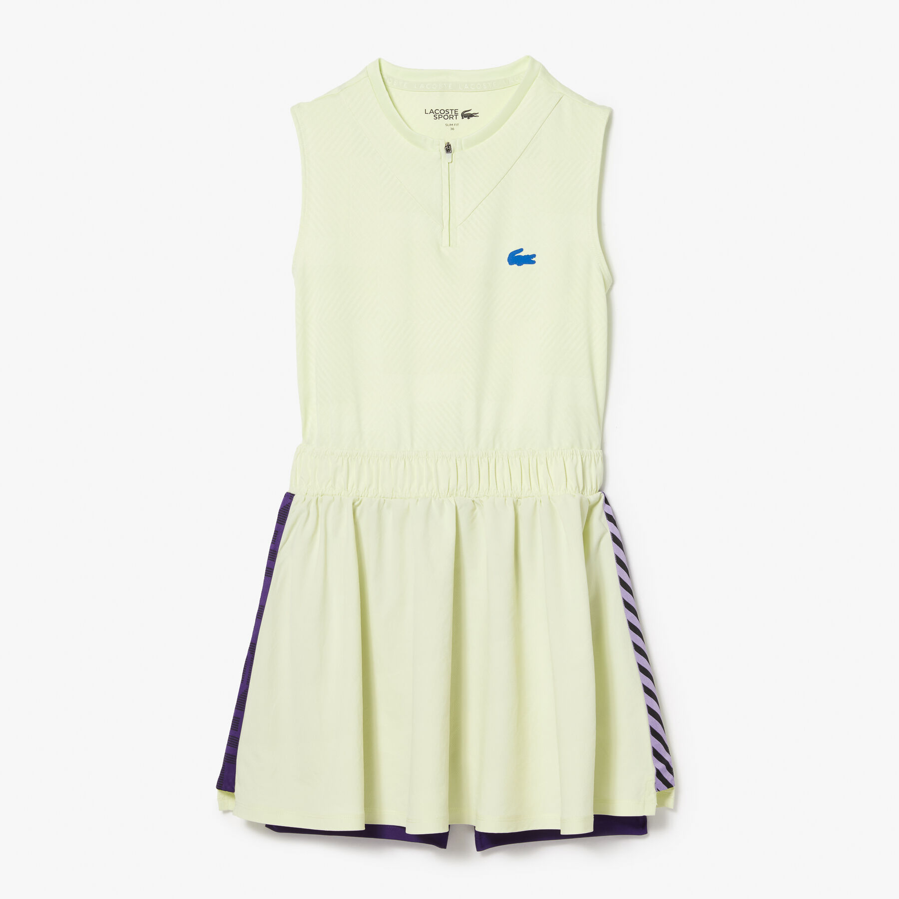 لاكوست فستان تنس قصير مع شورت تحتي مدمج للنساء من مجموعة lacoste sport