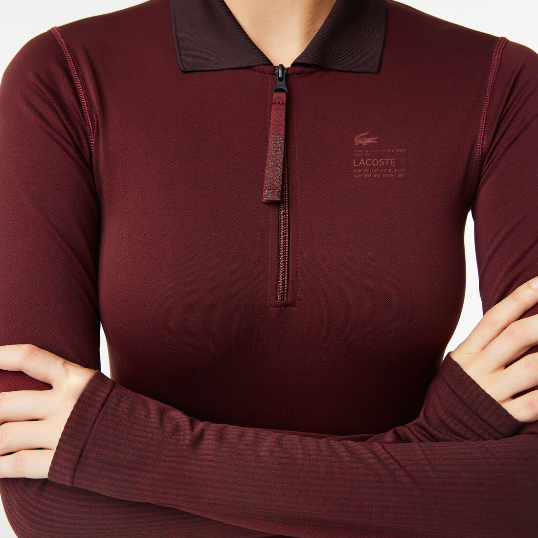 Women's Lacoste Zip Collar Bodysuit Women's Lacoste Zip Collar Bodysuit