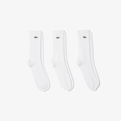 مجموعة من ثلاثة جوارب Lacoste Sport للرجال ذات القصة العالية