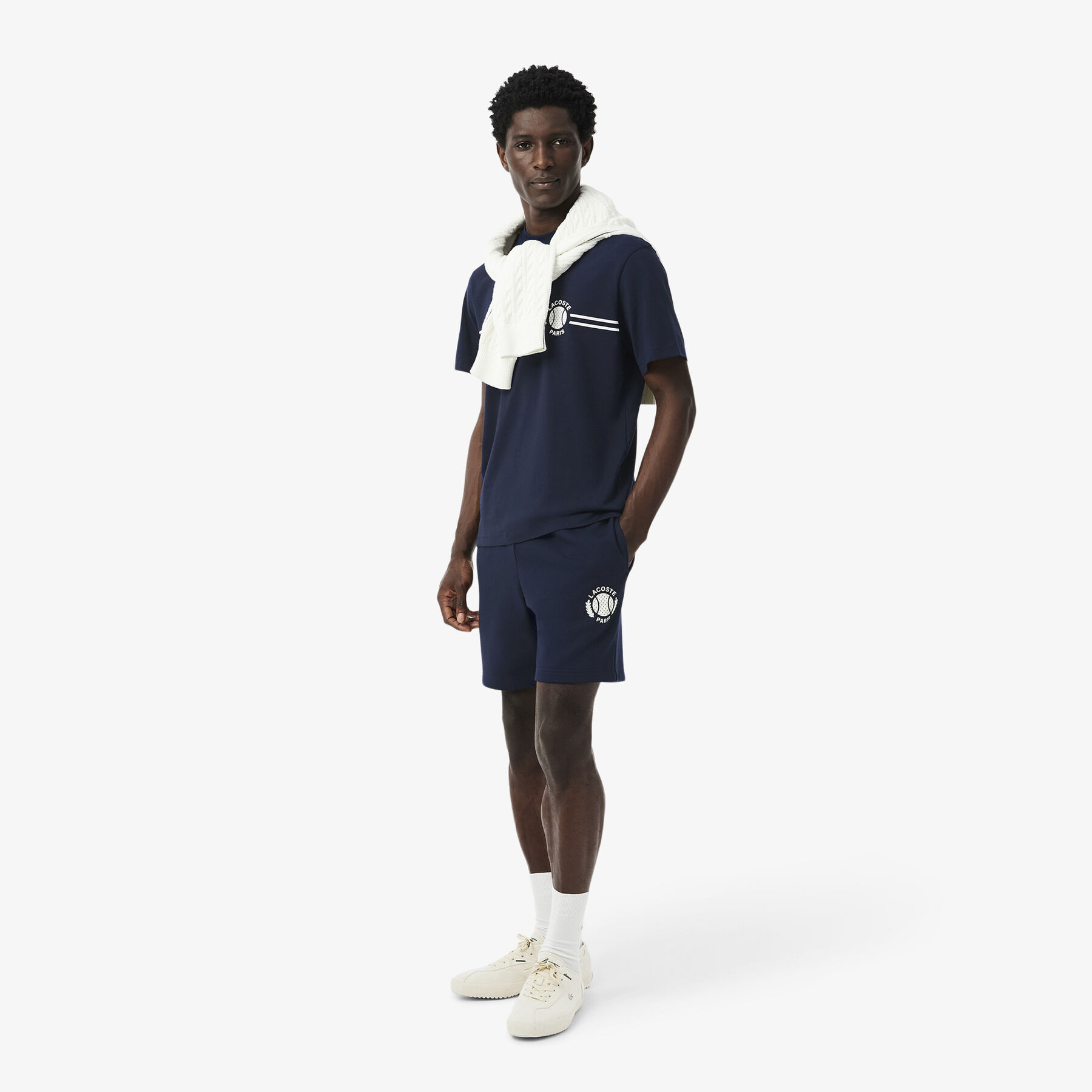 Regular Fit 3D Print Fleece Shorts lacoste regular fit 3d print fleece shorts