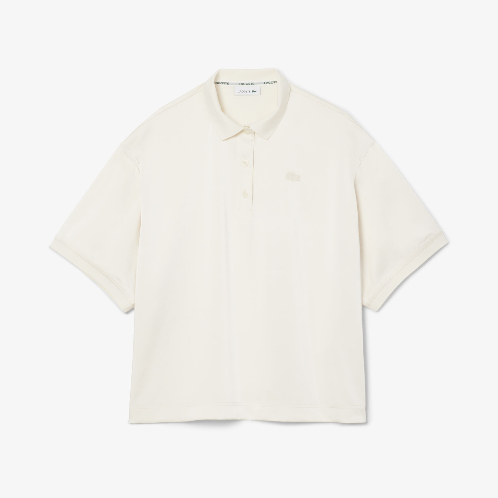 Oversized Silky Fluid Polo Shirt