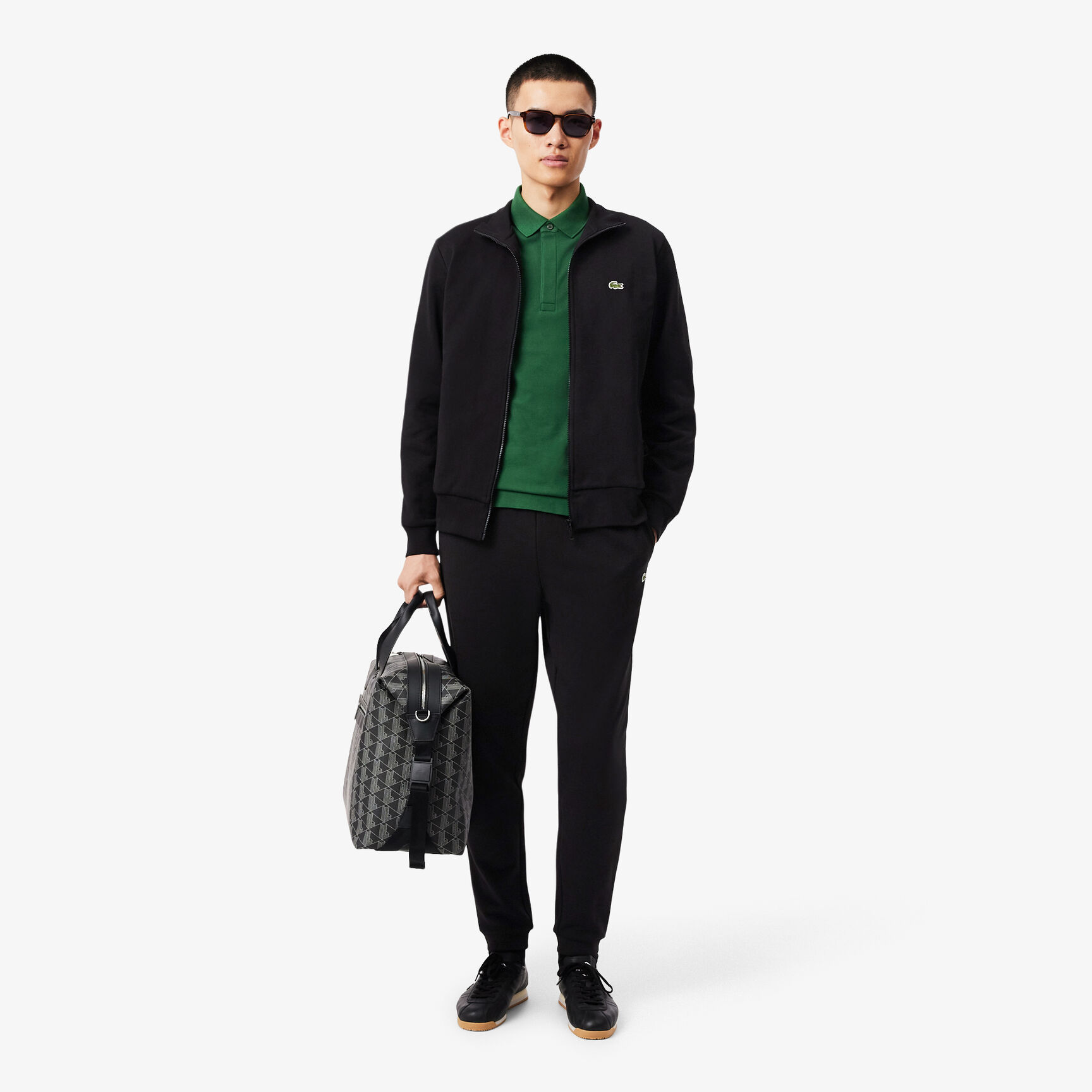 Zip-Up High Neck Fleece Sweatshirt