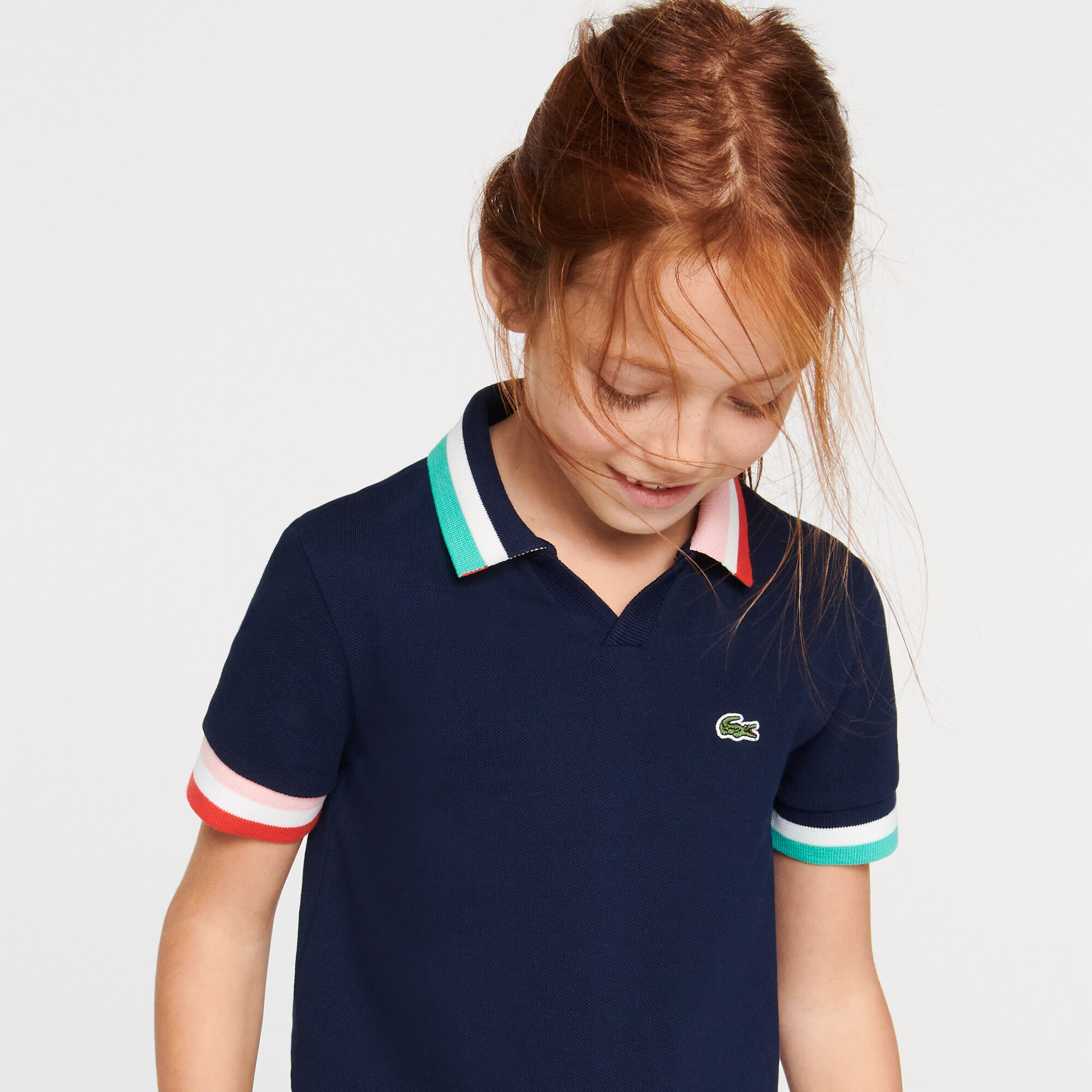 Girls’ Colorblock Accents Cotton Piqué Polo Dress Girls’ Colorblock Accents Cotton Piqué Polo Dress