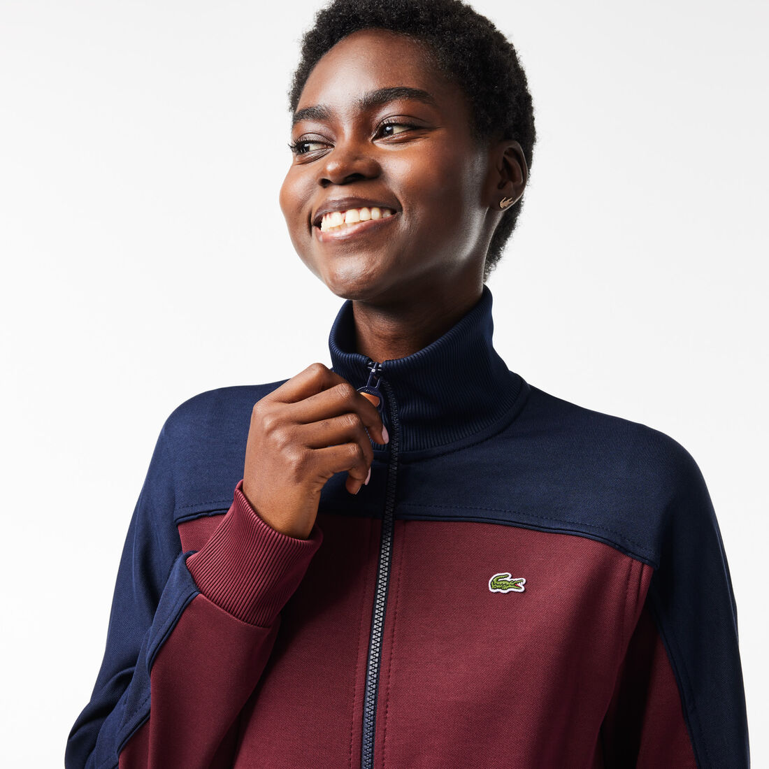 Paris Zipped Colourblock Cotton Pique Sweatshirt Paris Zipped Colourblock Cotton Pique Sweatshirt