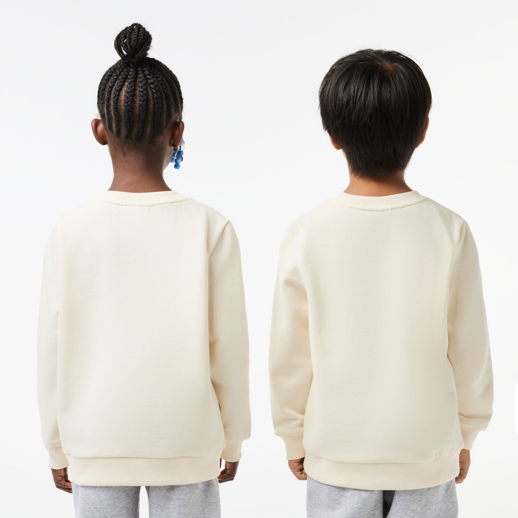 lacoste contrast signature print sweatshirt