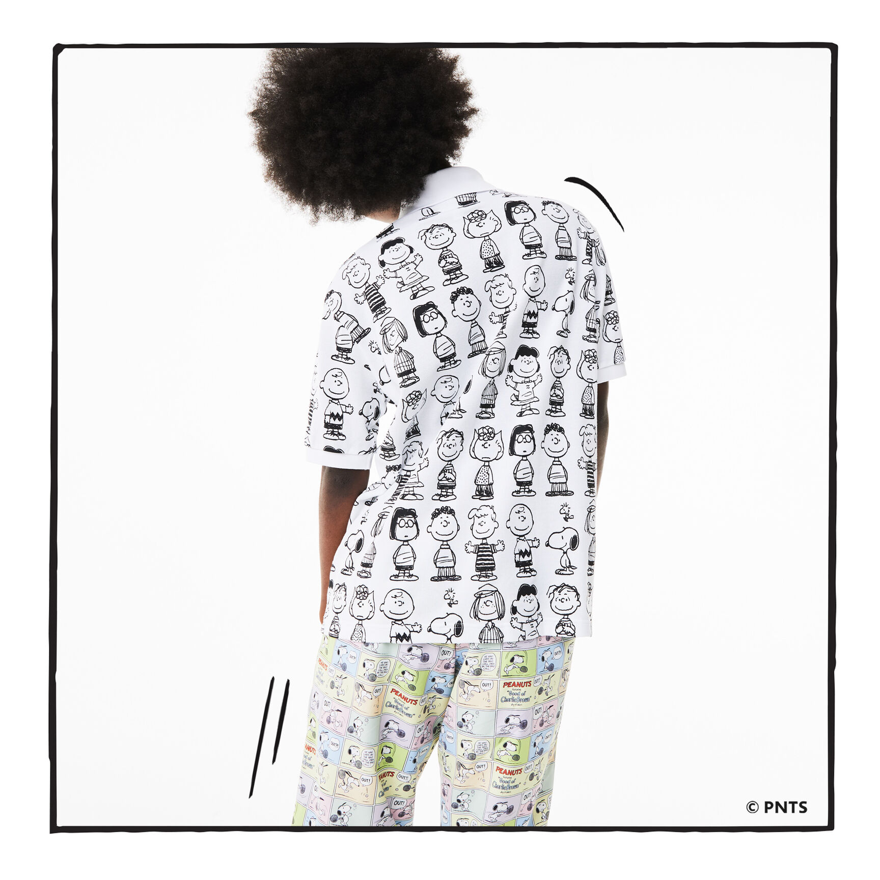 قميص بولو فضفاض للجنسين من مجموعة Lacoste L!VE x Peanuts قميص بولو فضفاض للجنسين من مجموعة Lacoste L!VE x Peanuts