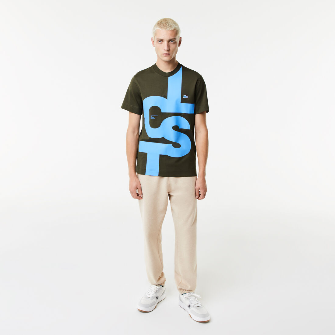 Men's Regular Fit Contrast Lettering Cotton T-Shirt Men's Regular Fit Contrast Lettering Cotton T-Shirt