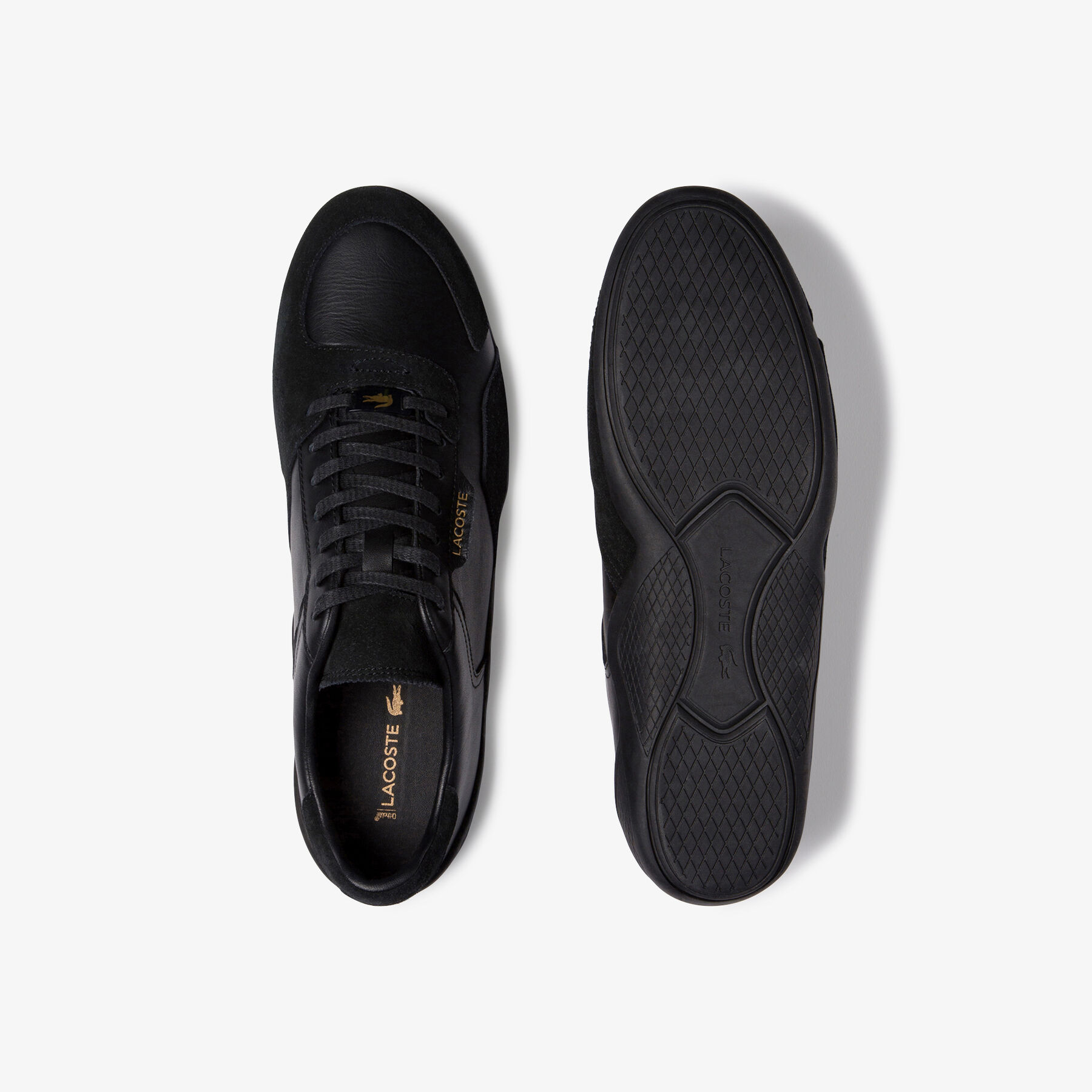 Men's Hapona Leather and Suede Sneakers lacoste men s hapona leather and suede sneakers