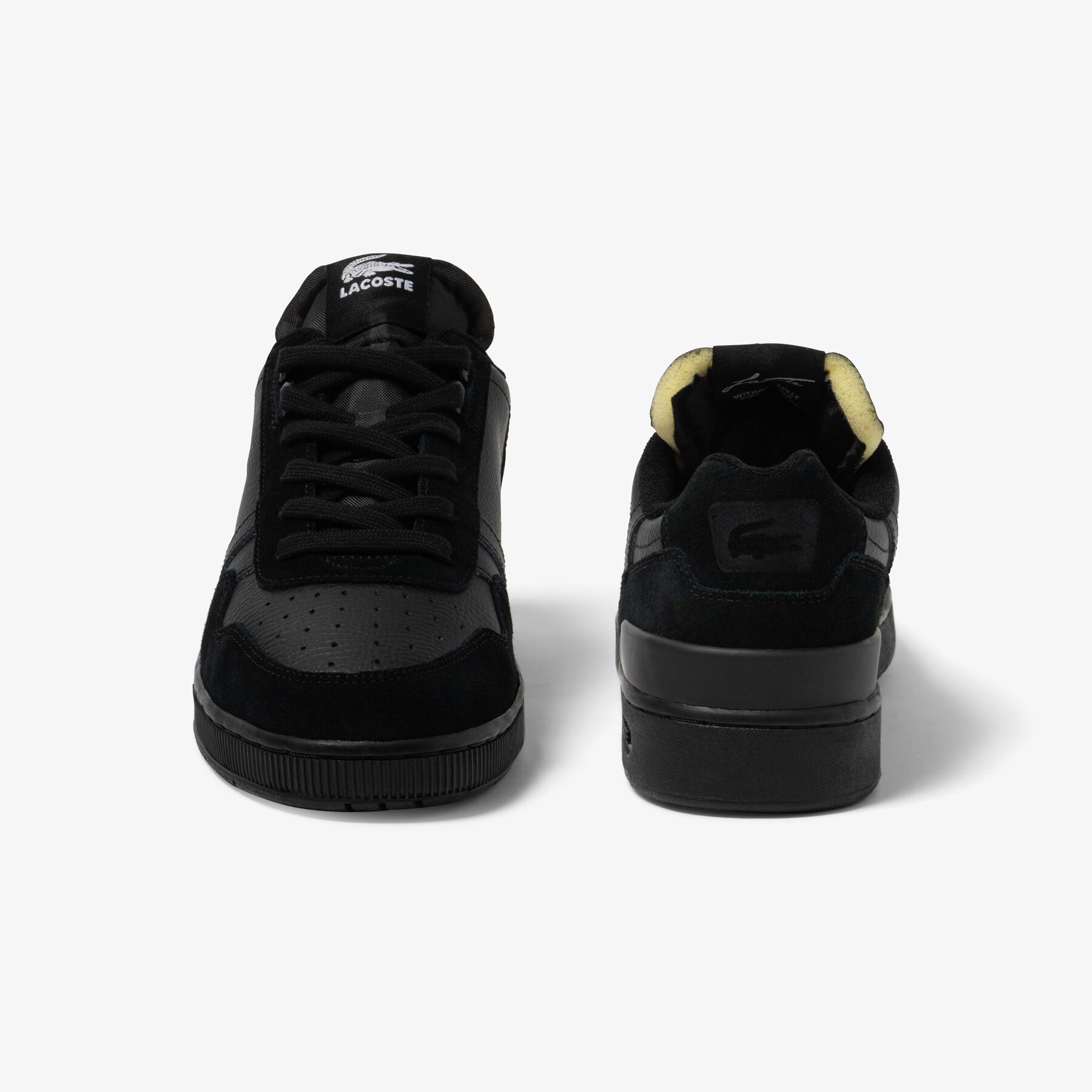 men s lacoste t clip leather premium trainers