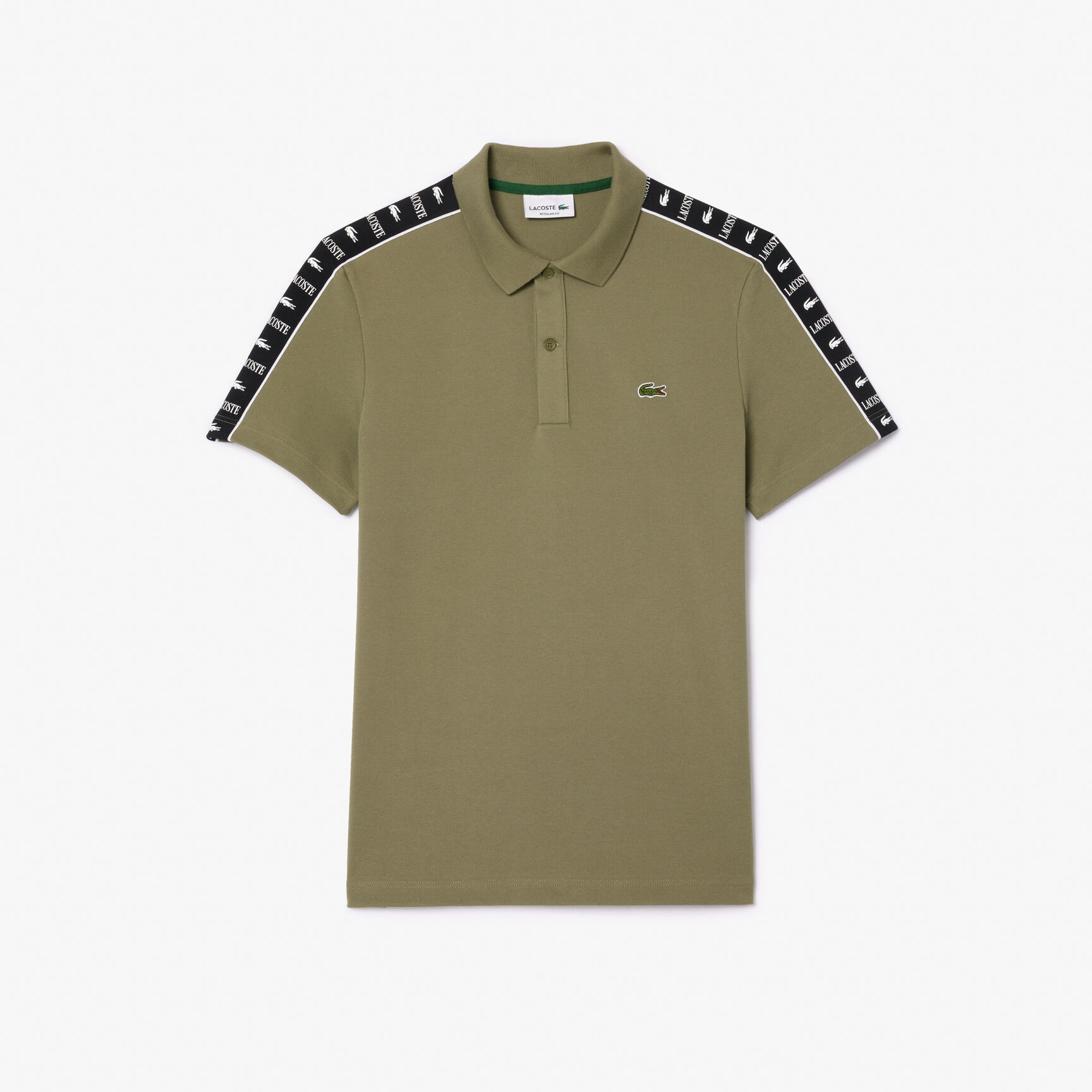 Contrast Stripe Pique Polo Shirt