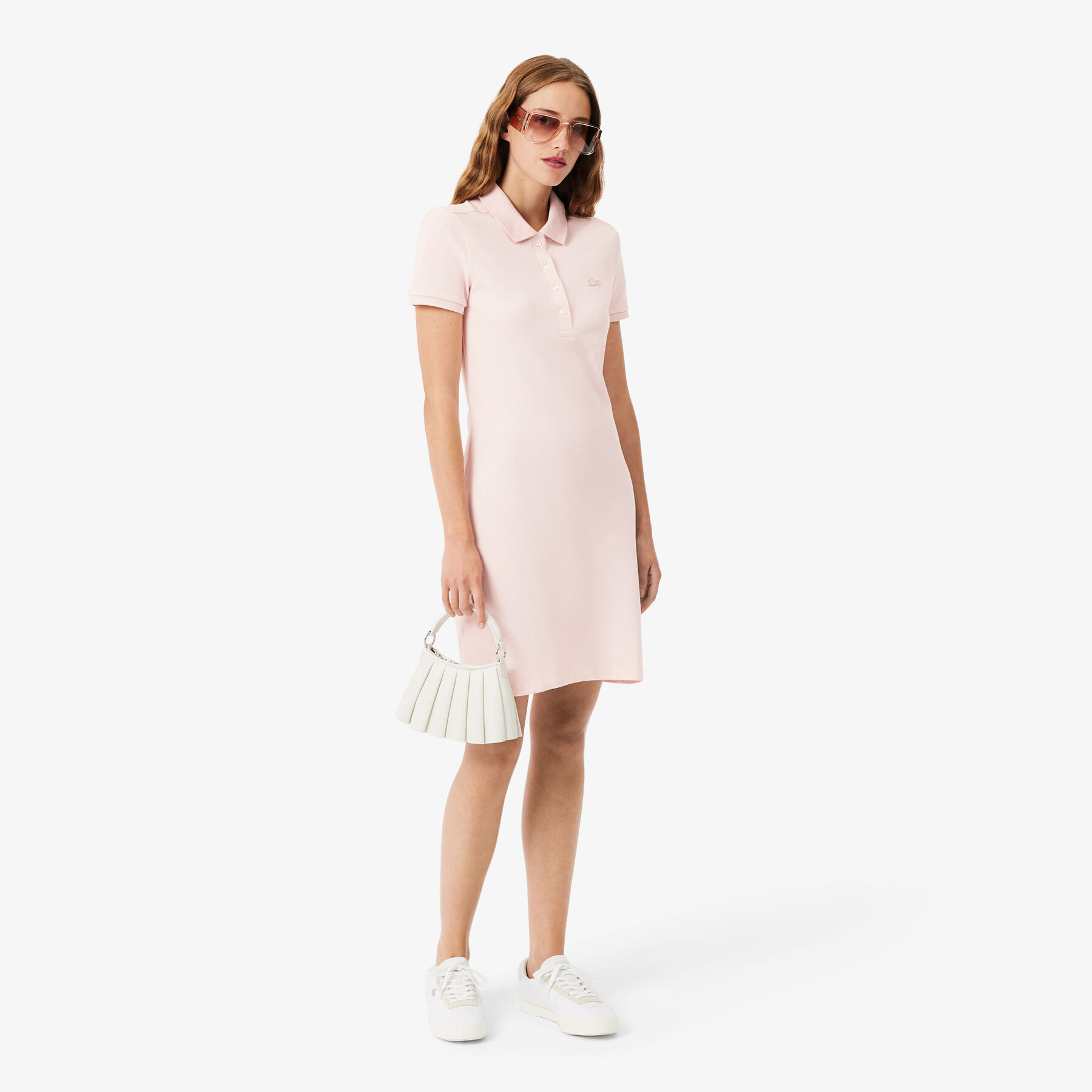 Slim Fit Stretch Petit Pique Polo Dress