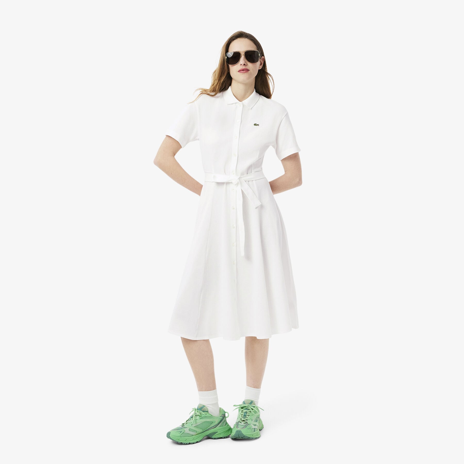 Flared Petit Pique Polo Dress Flared Petit Pique Polo Dress