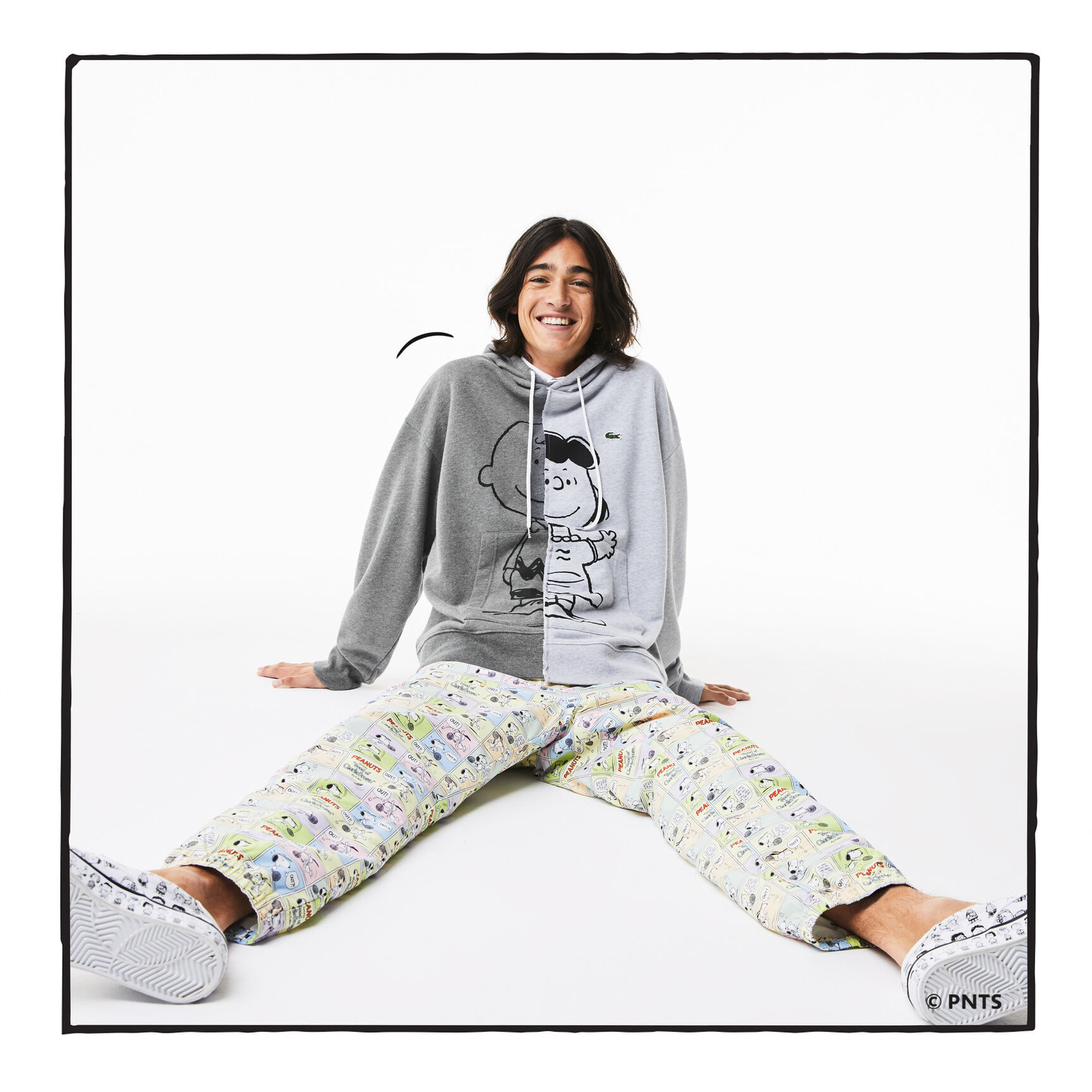 Unisex Lacoste L!VE x Peanuts Loose Fit Hooded Sweatshirt