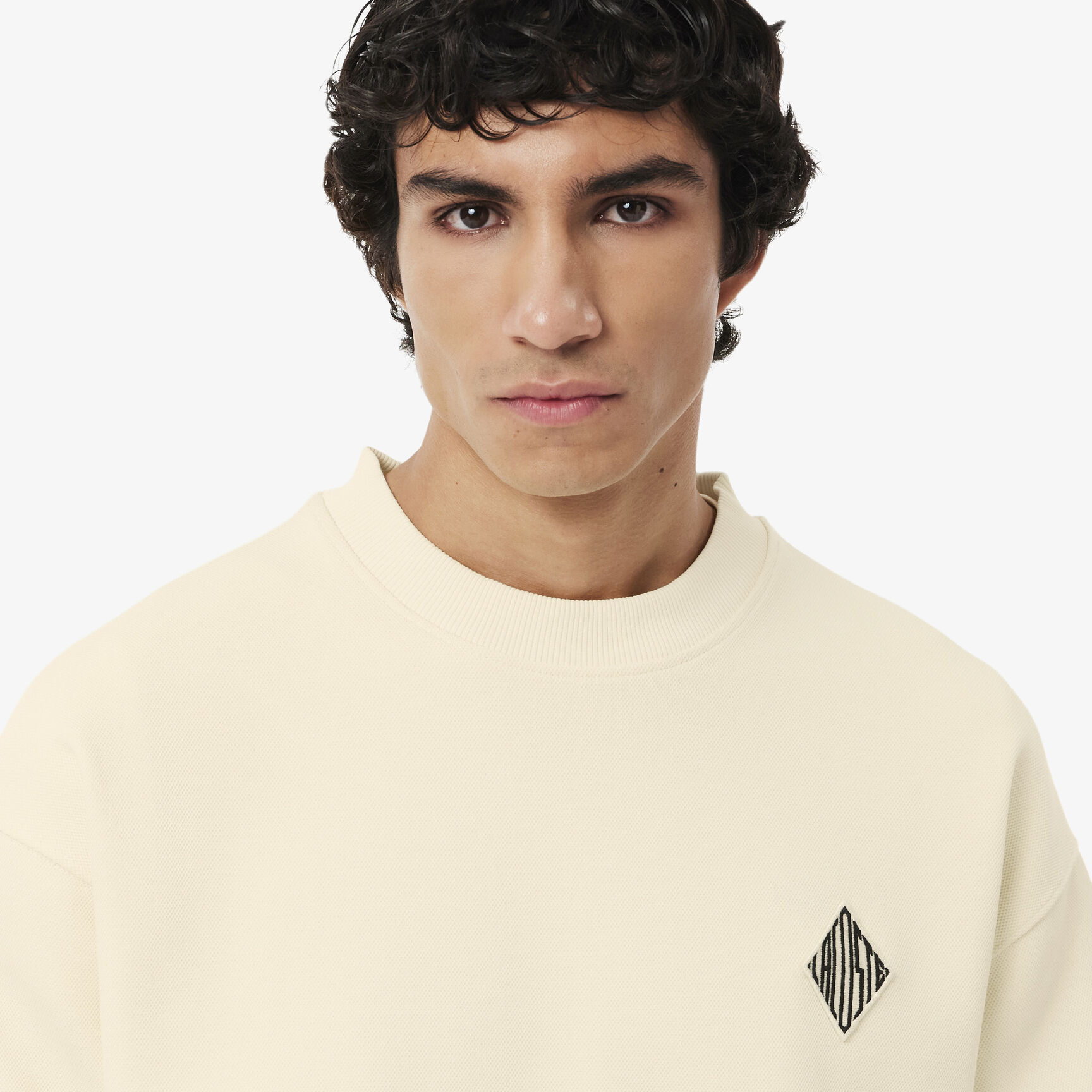 Double Face Pique Badge Sweatshirt
