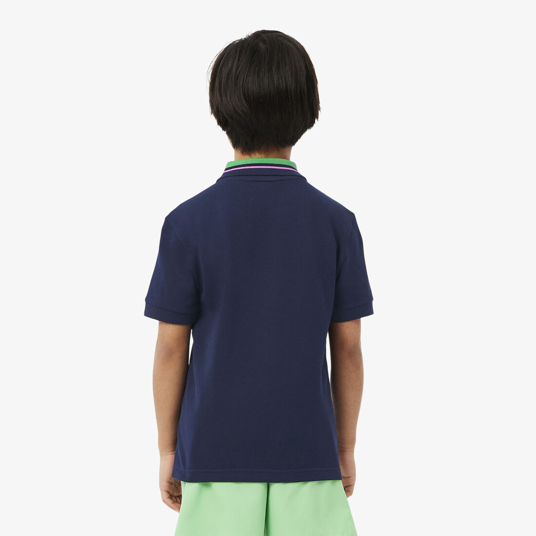 Stripe Collar Petit Pique Polo Shirt Stripe Collar Petit Pique Polo Shirt