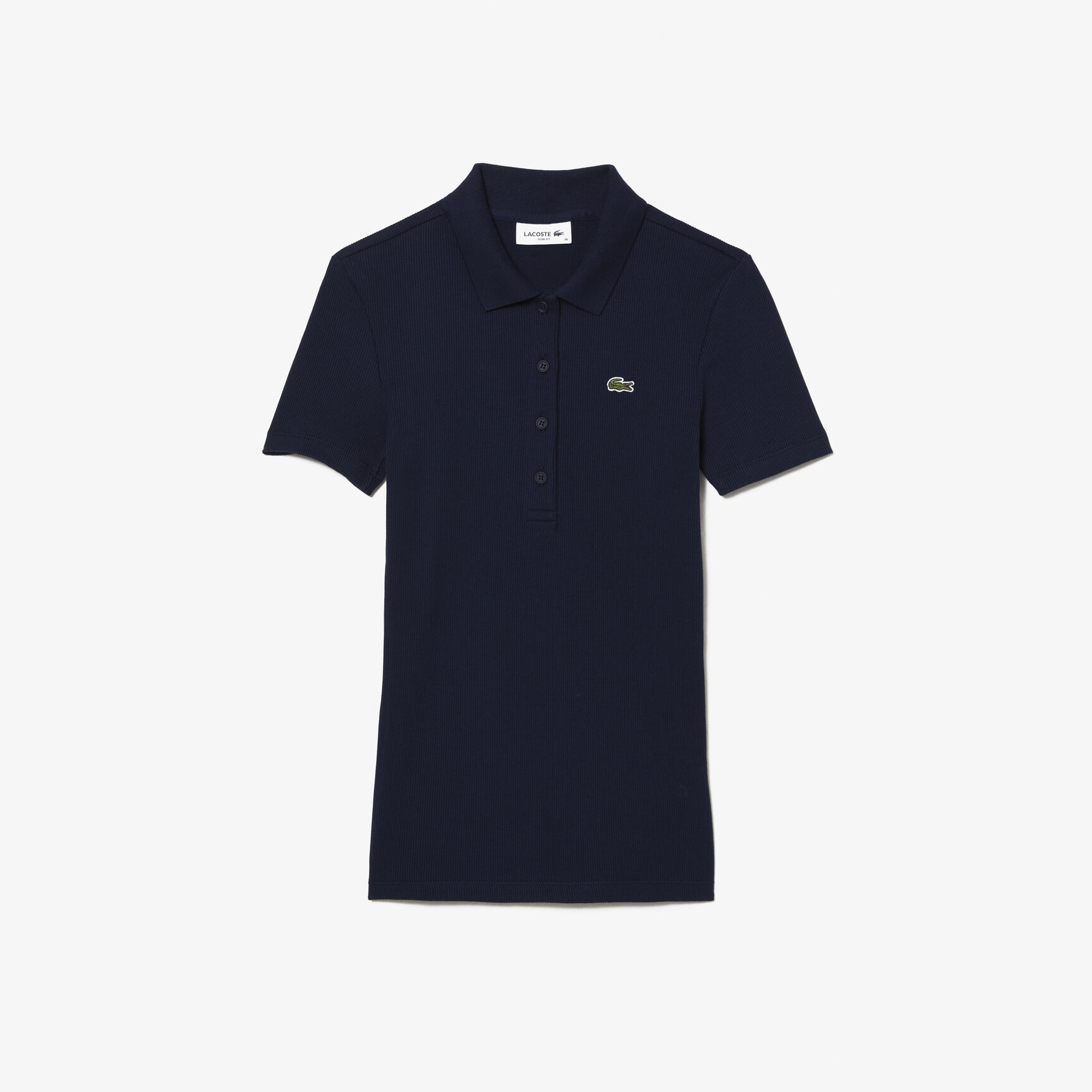 Slim Fit L.12.D Ribbed Cotton Polo Shirt Slim Fit L.12.D Ribbed Cotton Polo Shirt