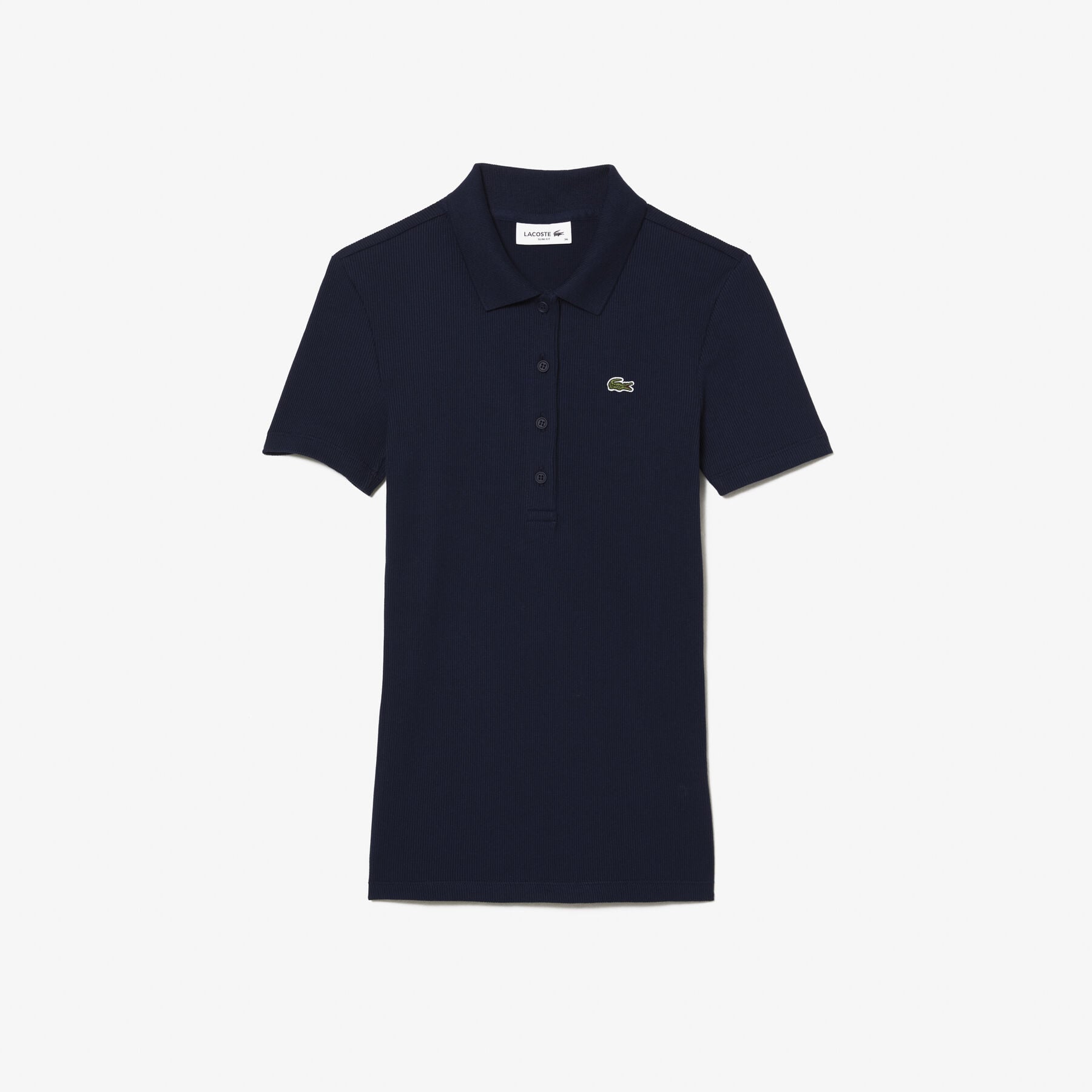 Slim Fit L.12.D Ribbed Cotton Polo Shirt Slim Fit L.12.D Ribbed Cotton Polo Shirt