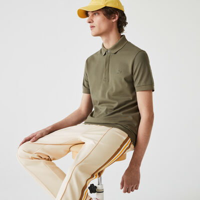 Men's Lacoste Paris Polo Shirt Regular Fit Stretch Cotton Piqué
