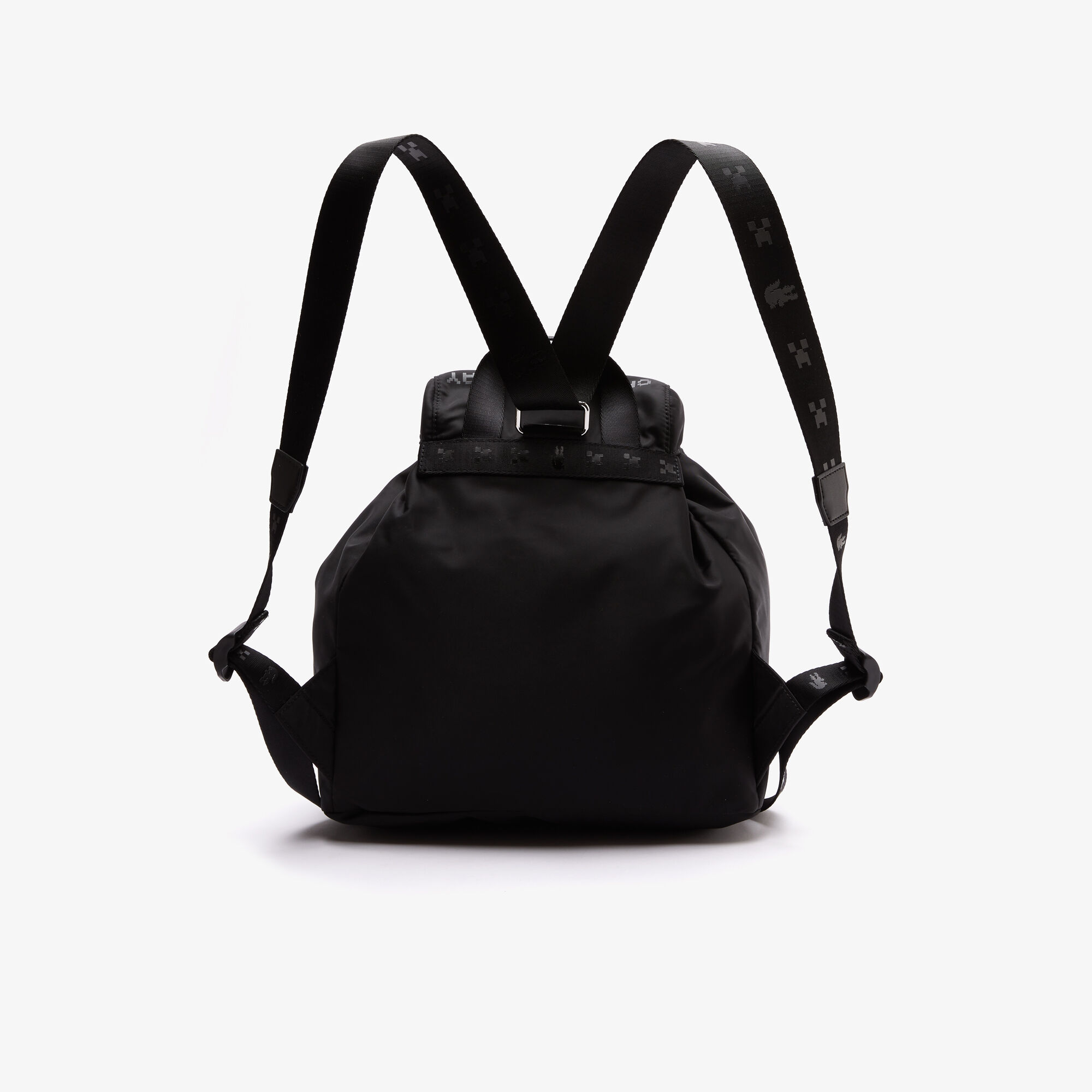 Unisex Lacoste x Minecraft Print Nylon Backpack, Black | LACOSTE EG