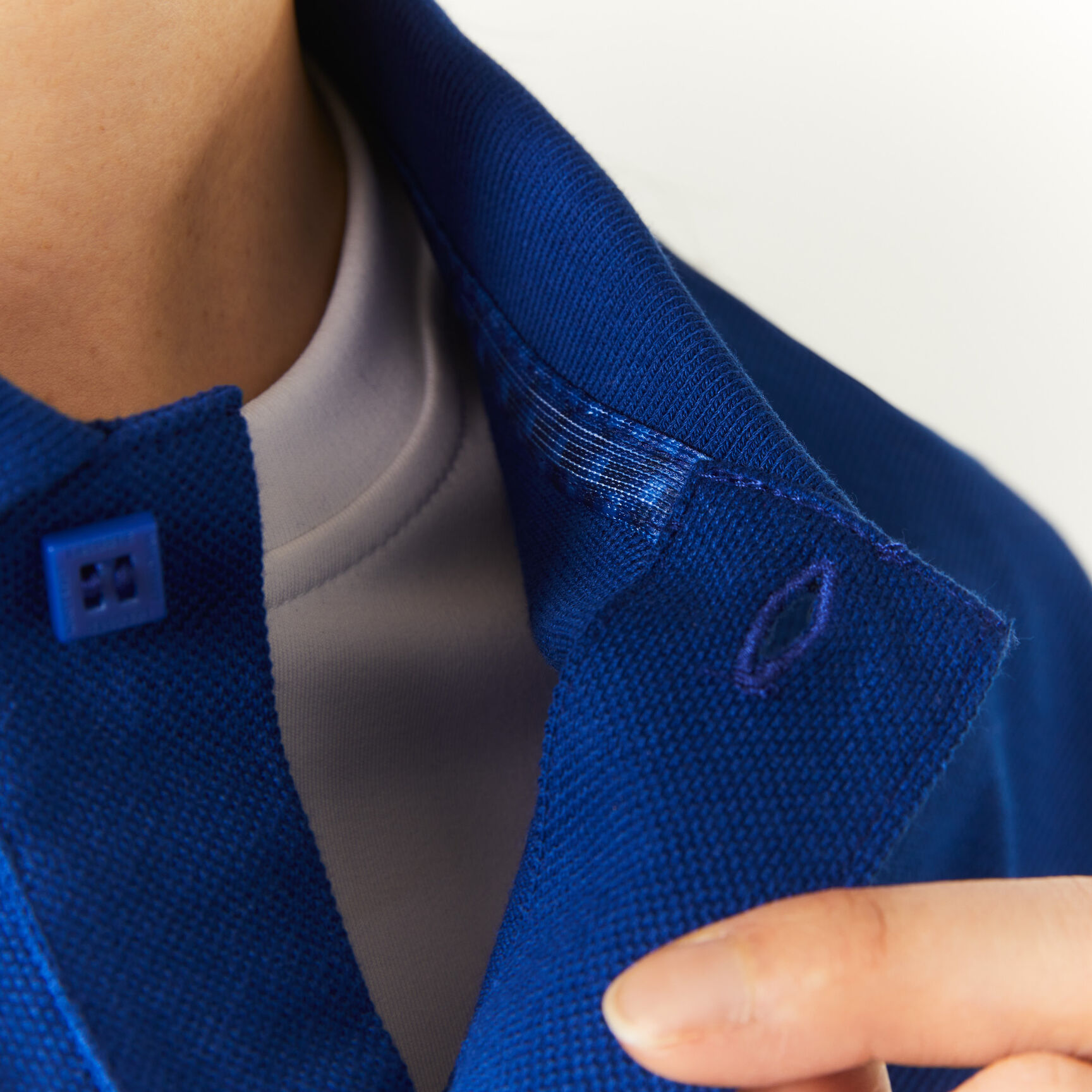 تيشيرت بولو قطن عضوي بقصة كلاسيكية للجنسين مجموعة Lacoste x Minecraft