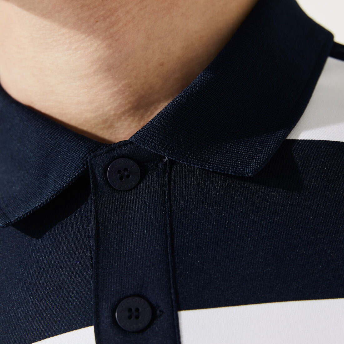 Men’s Lacoste SPORT Striped Breathable Stretch Golf Polo Shirt Men’s Lacoste SPORT Striped Breathable Stretch Golf Polo Shirt