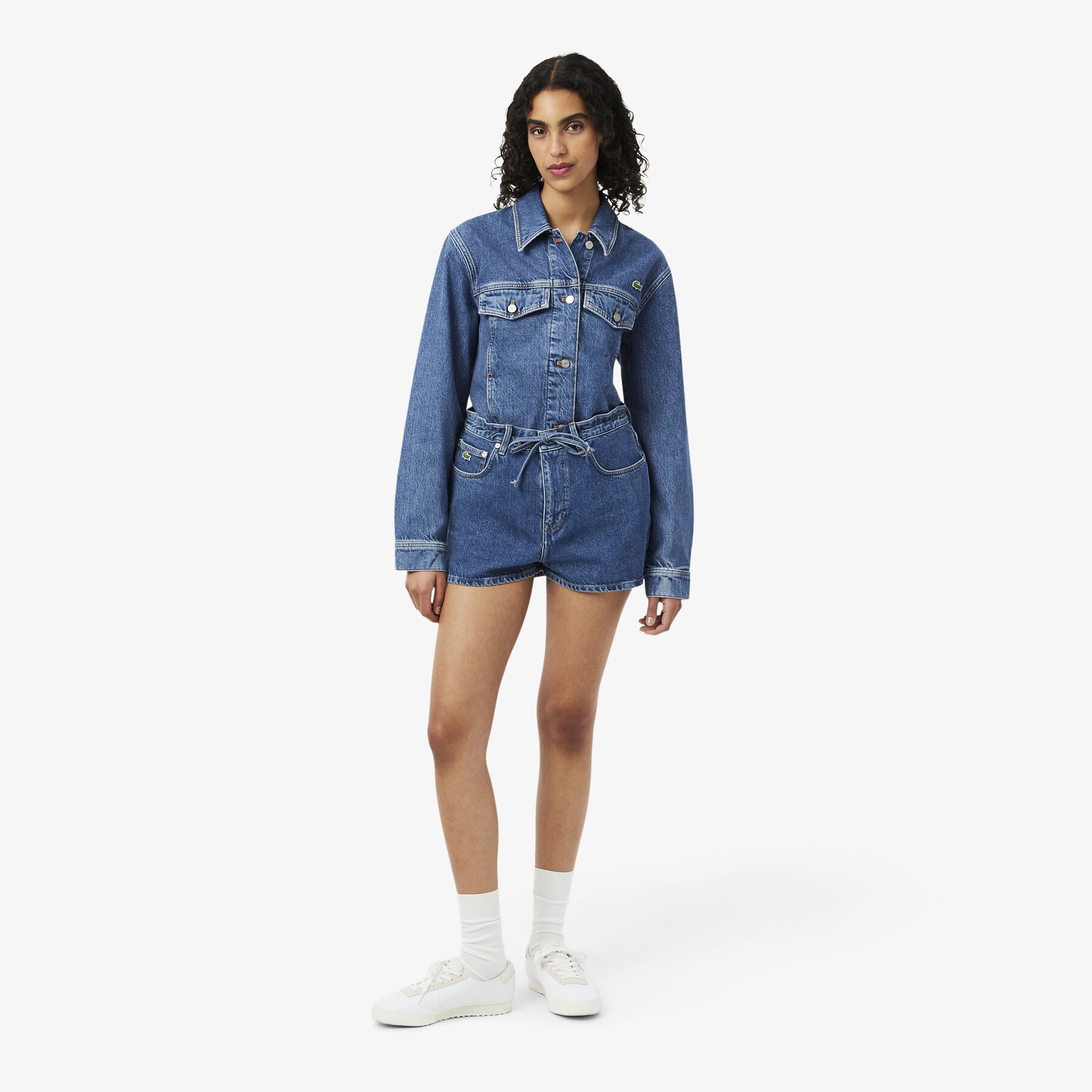 Cotton Denim Shorts lacoste cotton denim shorts
